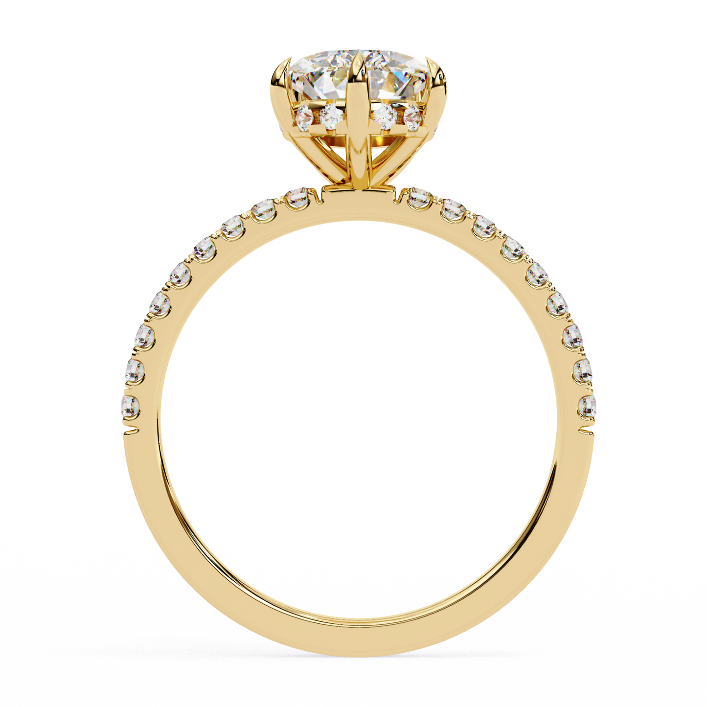 Pear Cut Lab Grown Diamond Engagement Ring
