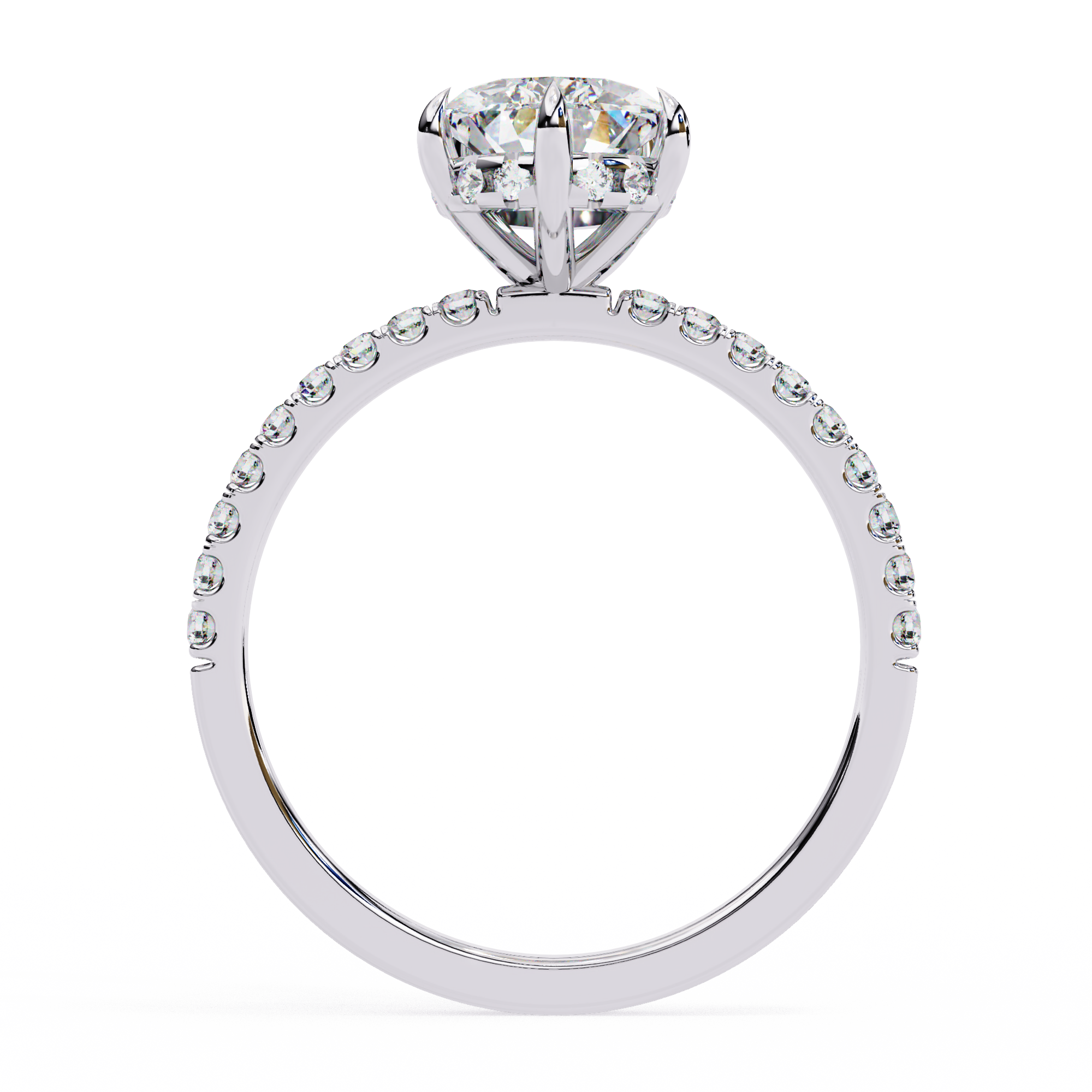 Pear Cut Lab Grown Diamond Engagement Ring