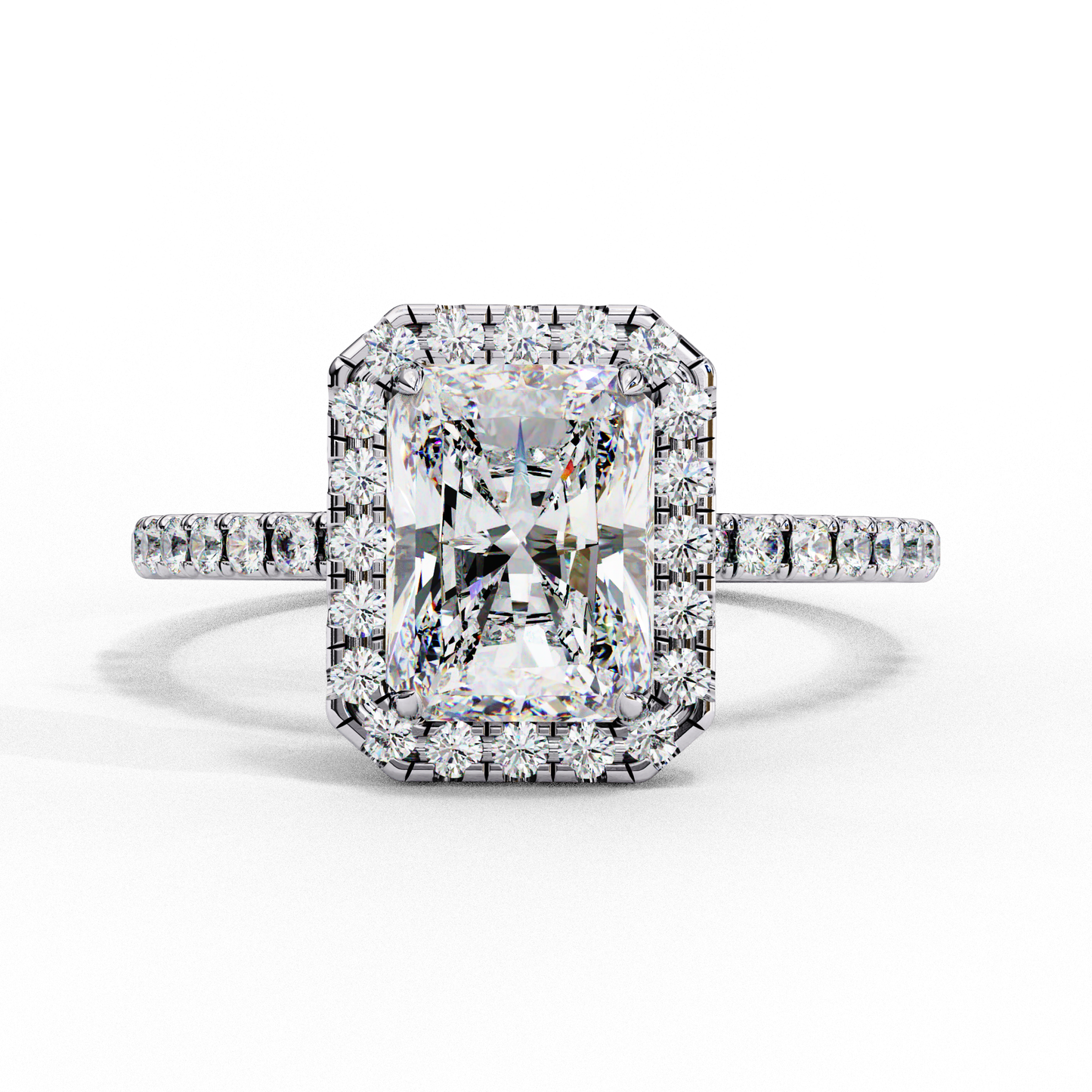 Rediant Halo Lab Grown Diamond Span Ring