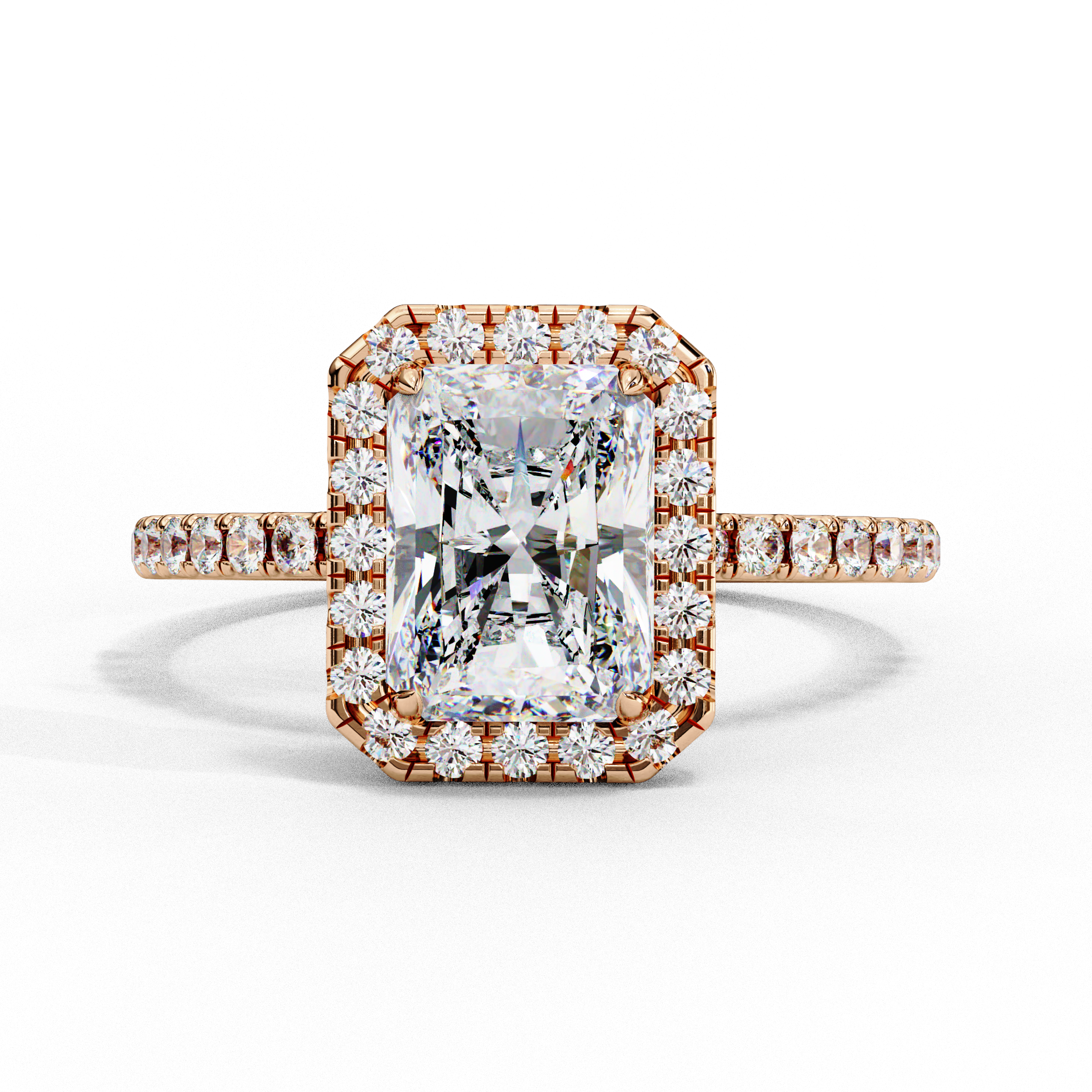 Rediant Halo Lab Grown Diamond Span Ring