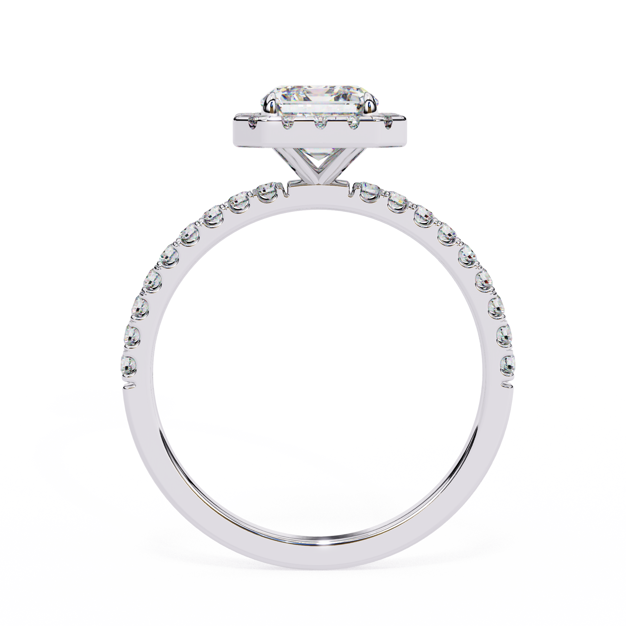 Rediant Halo Lab Grown Diamond Span Ring