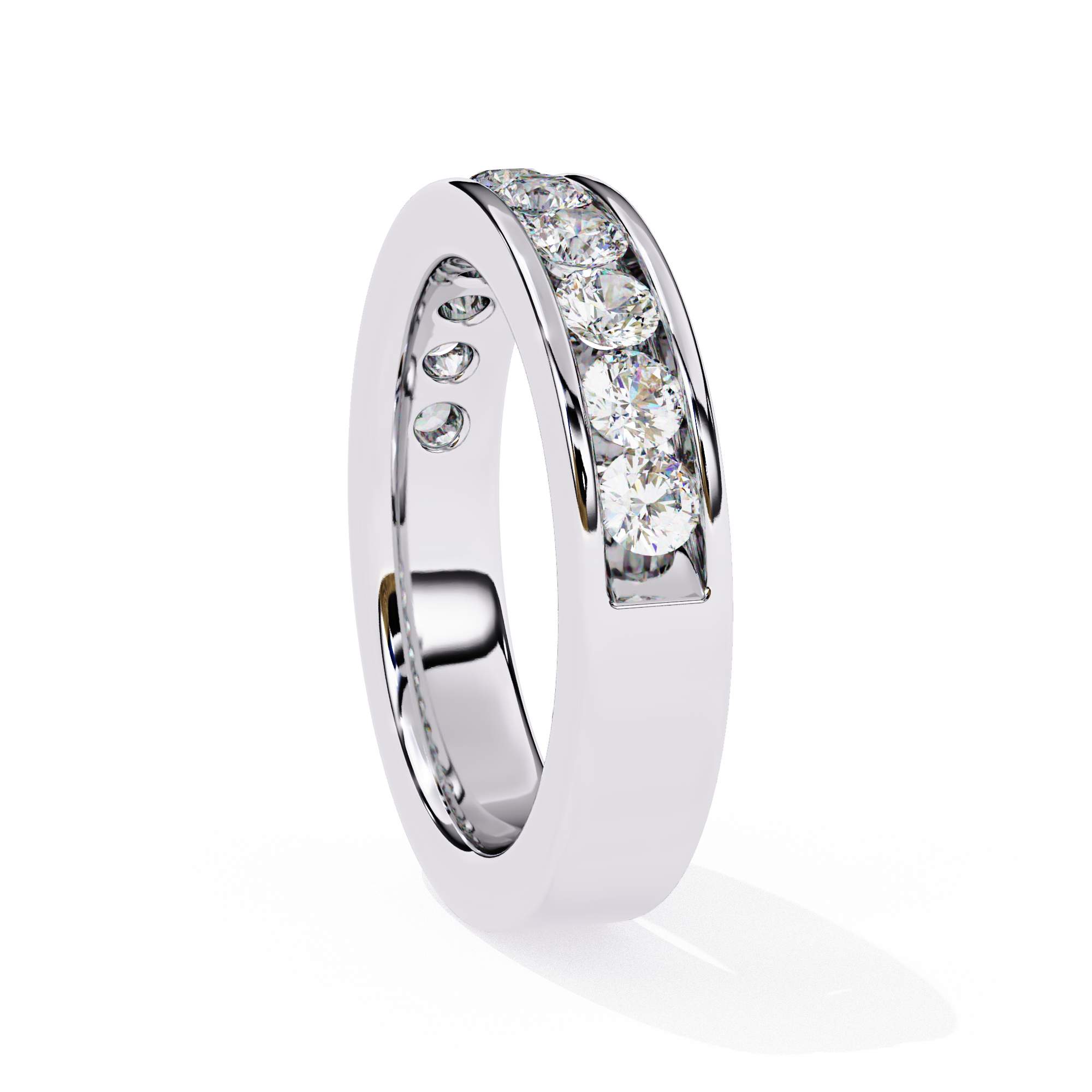 Heartline Round Diamond Ring