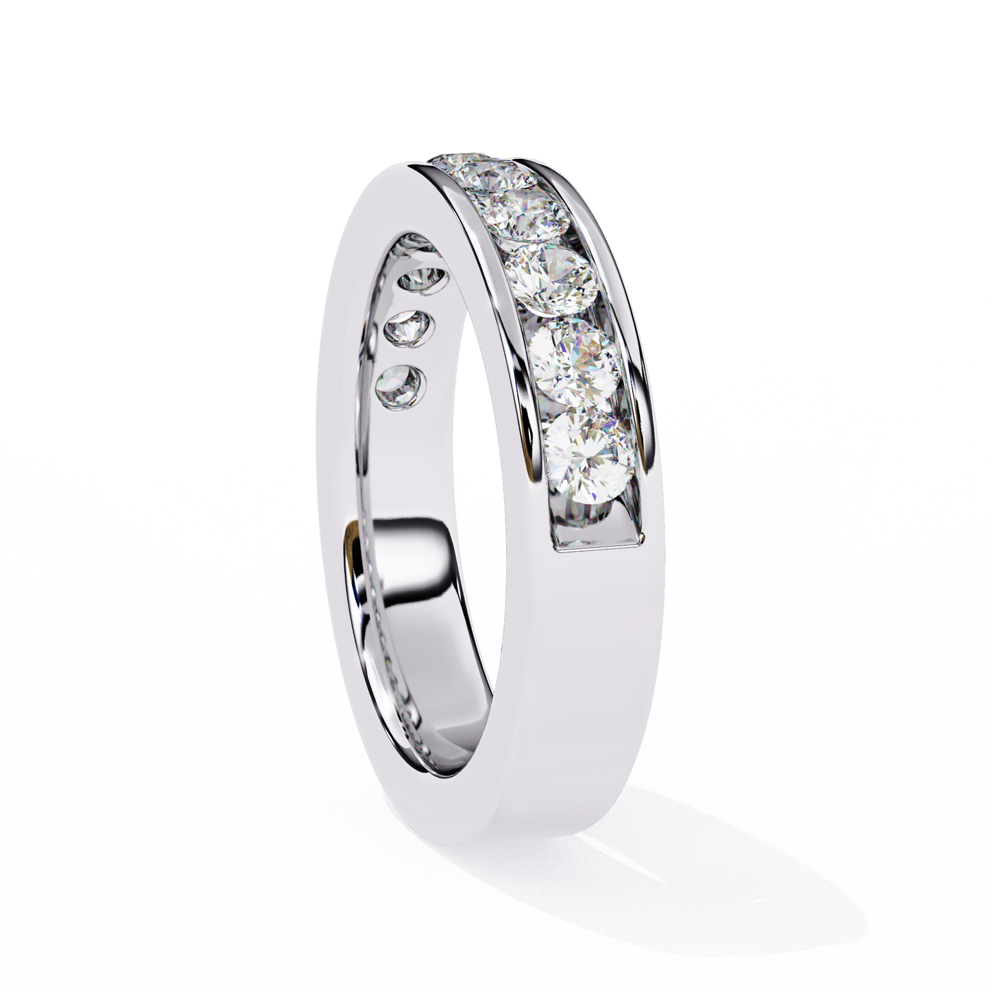Heartline Round Diamond Ring