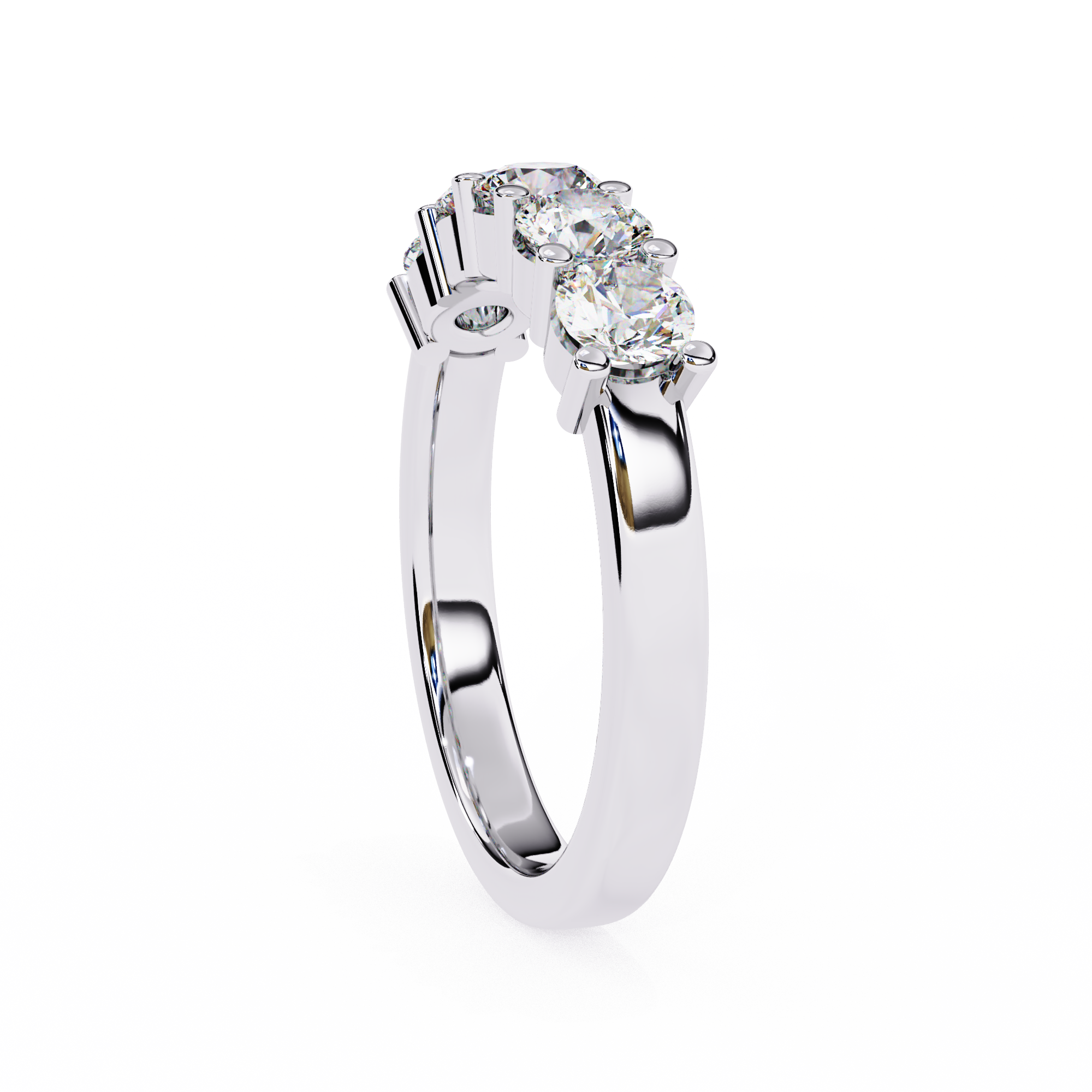 5 Round Cut Diamond Eternity Band | Ring With 5 Stunning Lab Grwon Diamond