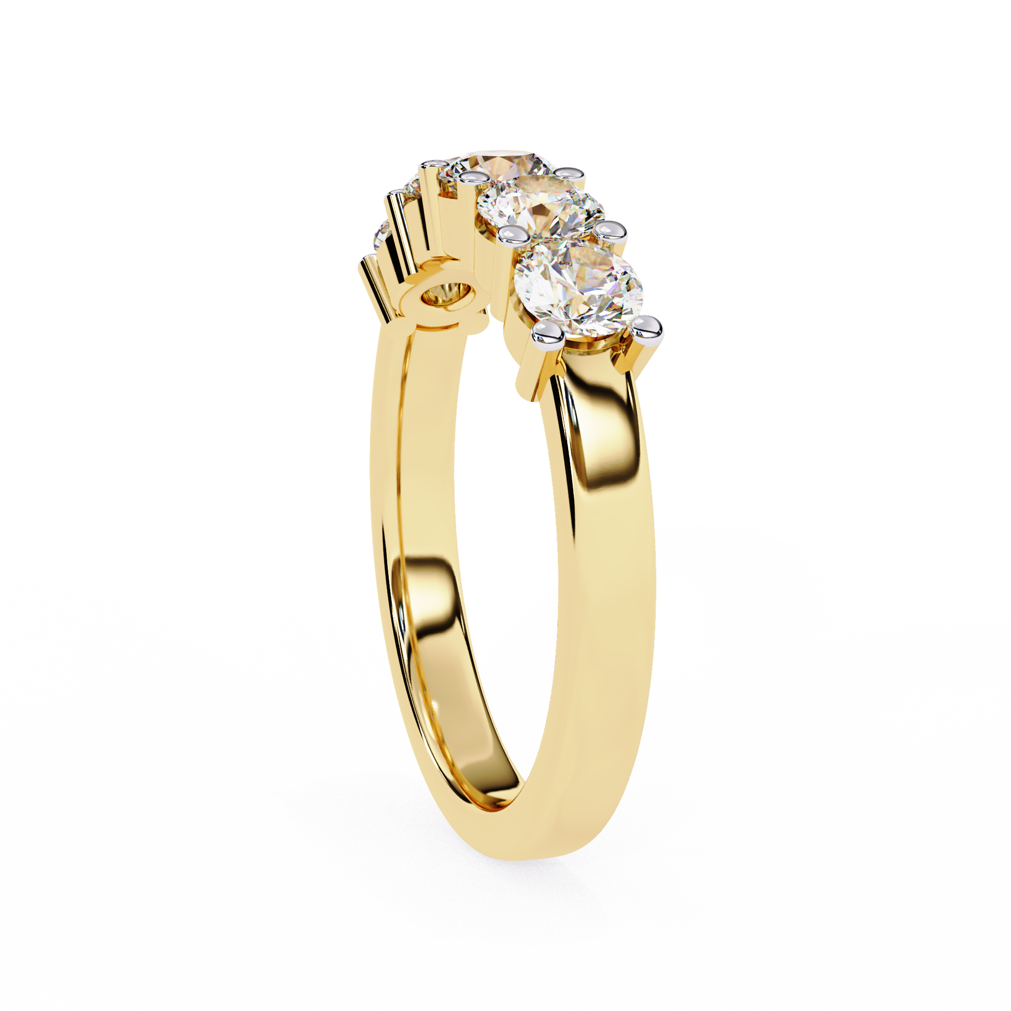 5 Round Cut Diamond Eternity Band | Ring With 5 Stunning Lab Grwon Diamond