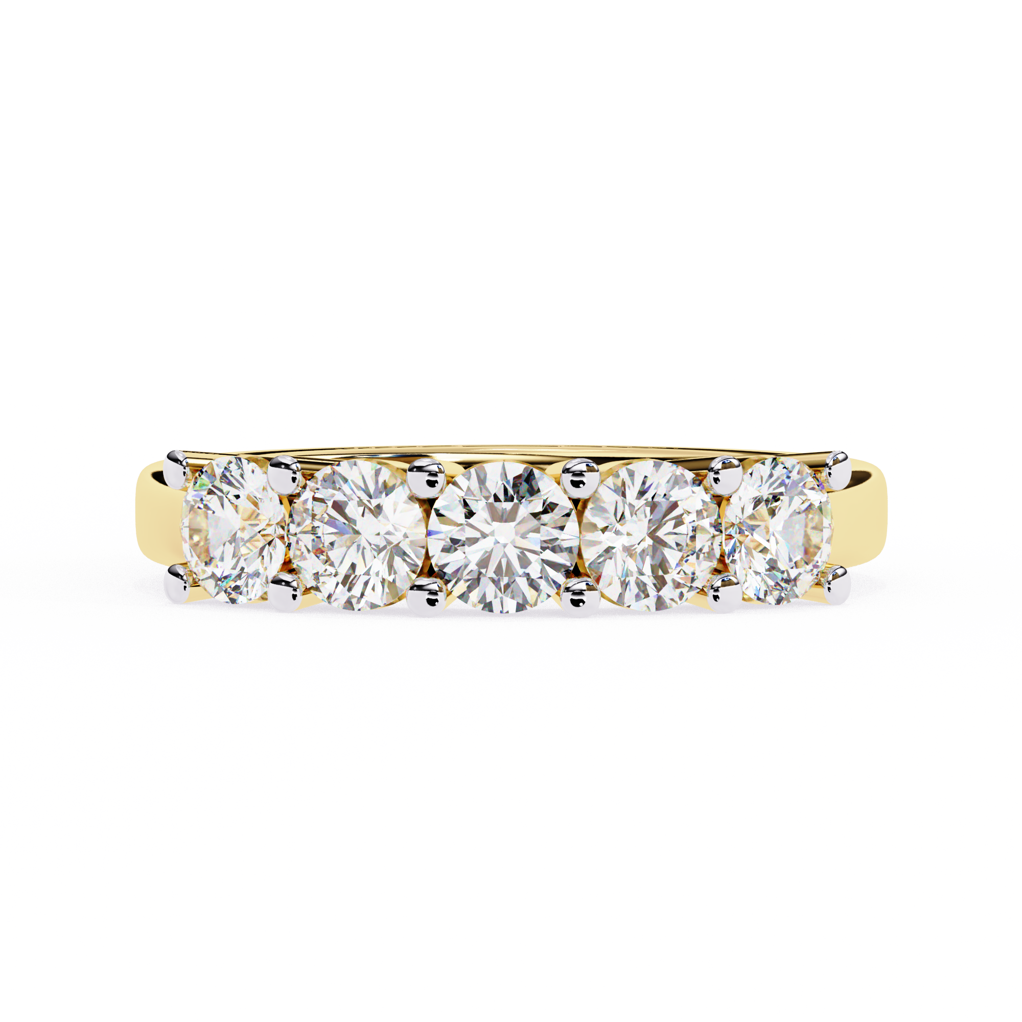 5 Round Cut Diamond Eternity Band | Ring With 5 Stunning Lab Grwon Diamond