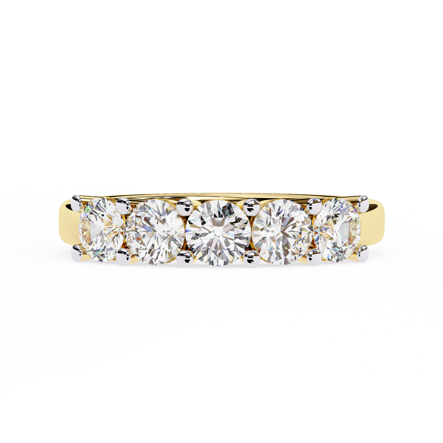 5 Round Cut Diamond Eternity Band | Ring With 5 Stunning Lab Grwon Diamond