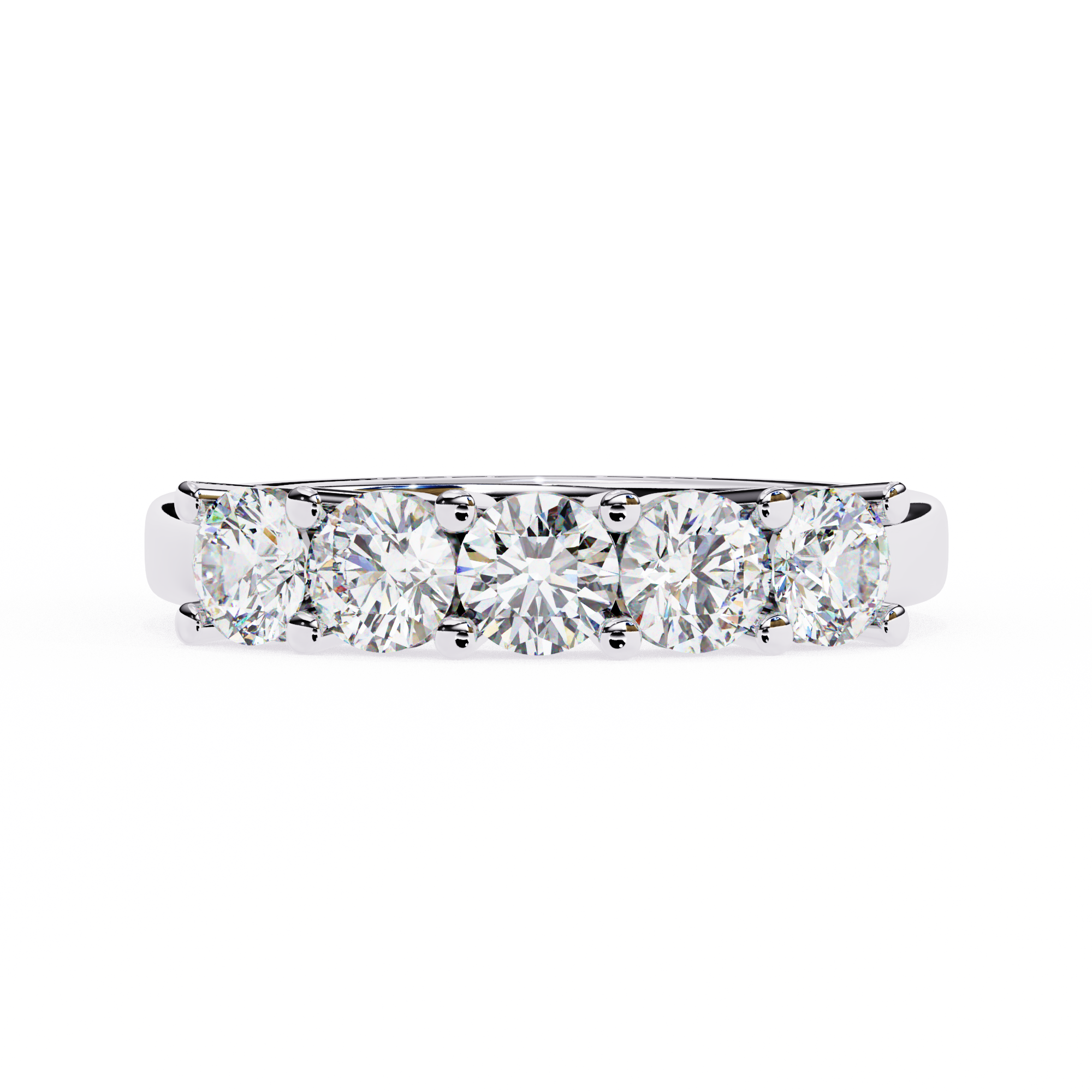 5 Round Cut Diamond Eternity Band | Ring With 5 Stunning Lab Grwon Diamond