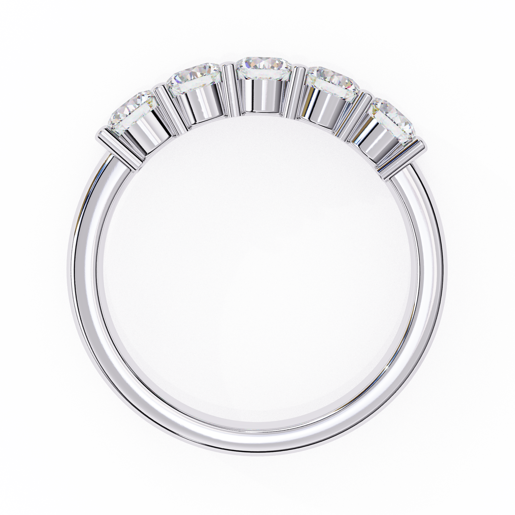5 Round Cut Diamond Eternity Band | Ring With 5 Stunning Lab Grwon Diamond