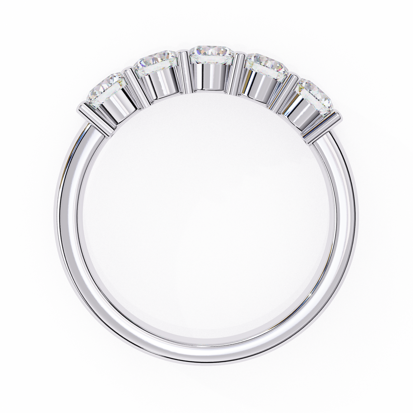 5 Round Cut Diamond Eternity Band | Ring With 5 Stunning Lab Grwon Diamond