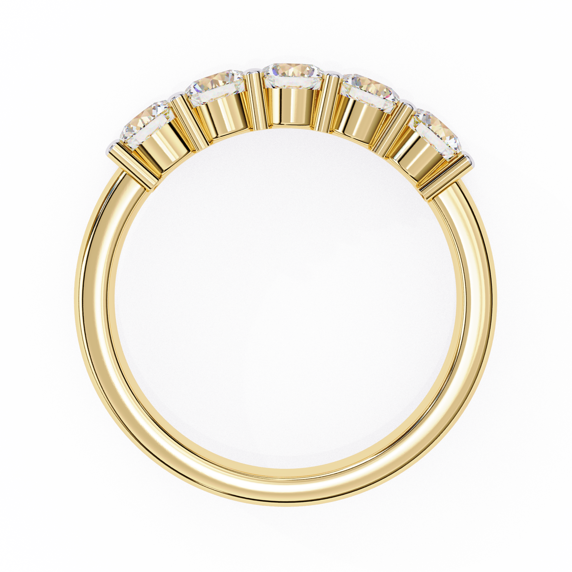 5 Round Cut Diamond Eternity Band | Ring With 5 Stunning Lab Grwon Diamond