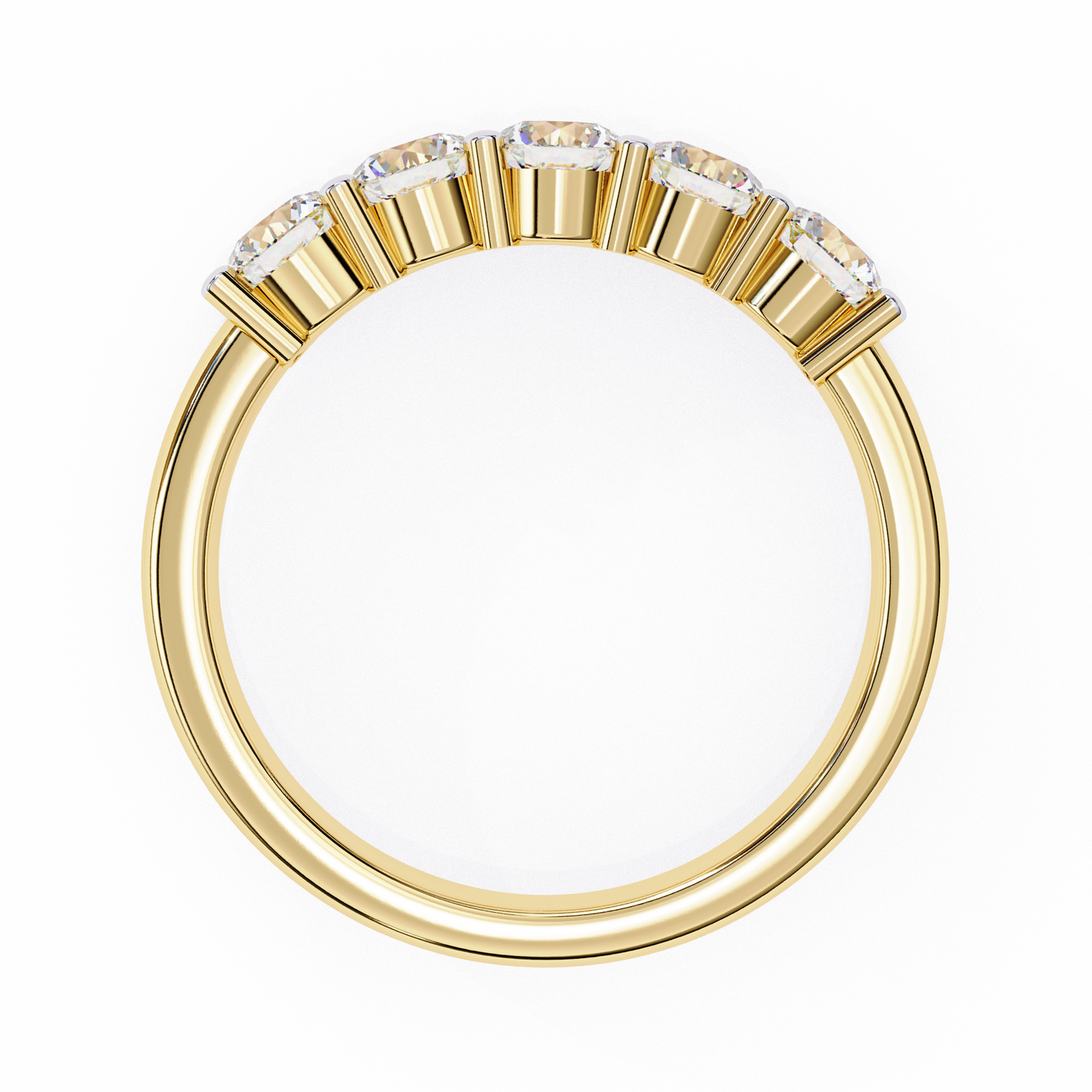 5 Round Cut Diamond Eternity Band | Ring With 5 Stunning Lab Grwon Diamond