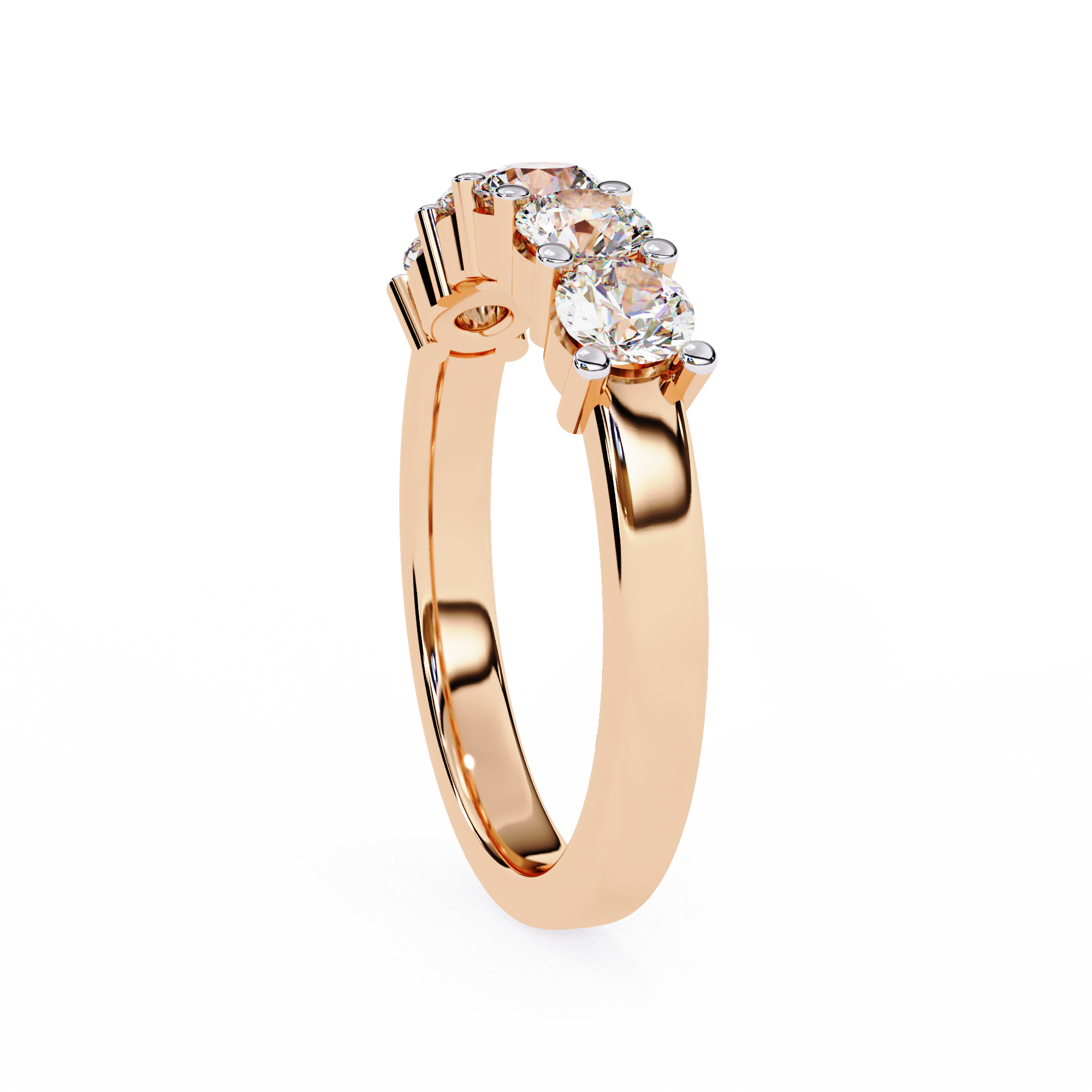 5 Round Cut Diamond Eternity Band | Ring With 5 Stunning Lab Grwon Diamond