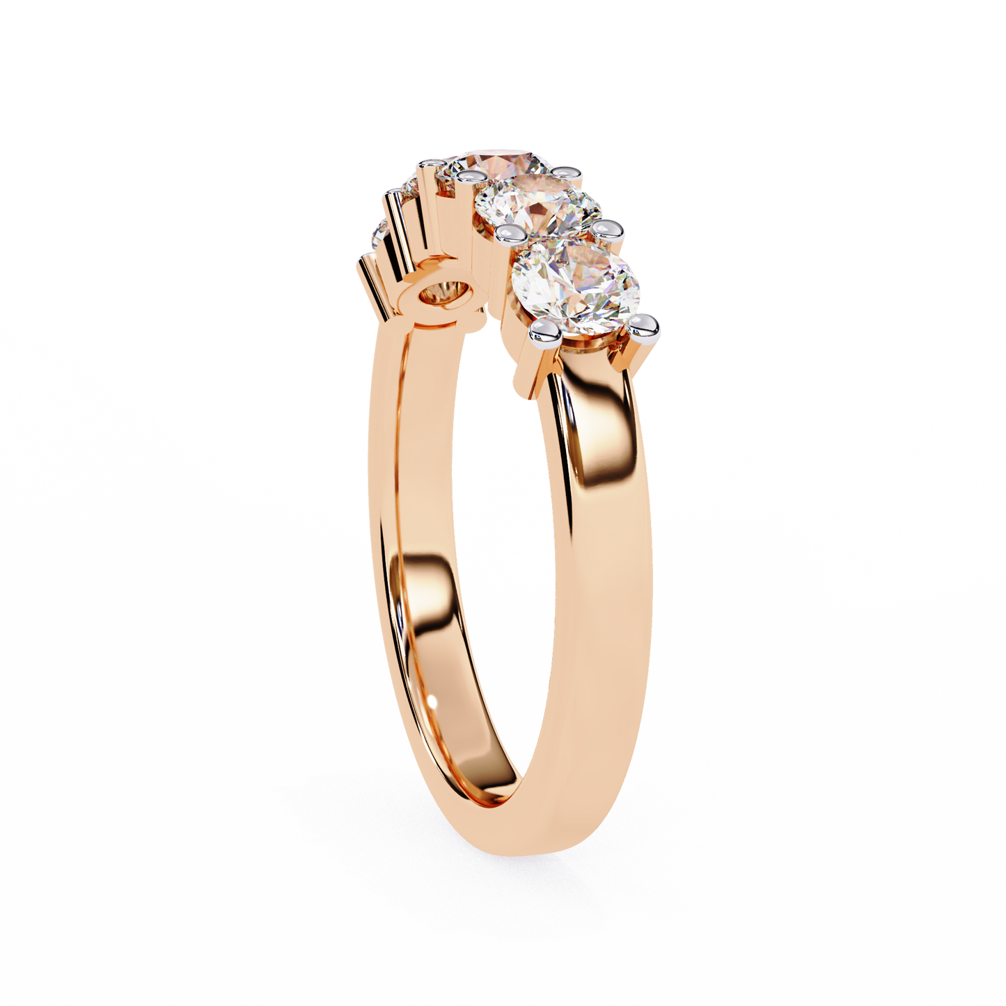 5 Round Cut Diamond Eternity Band | Ring With 5 Stunning Lab Grwon Diamond