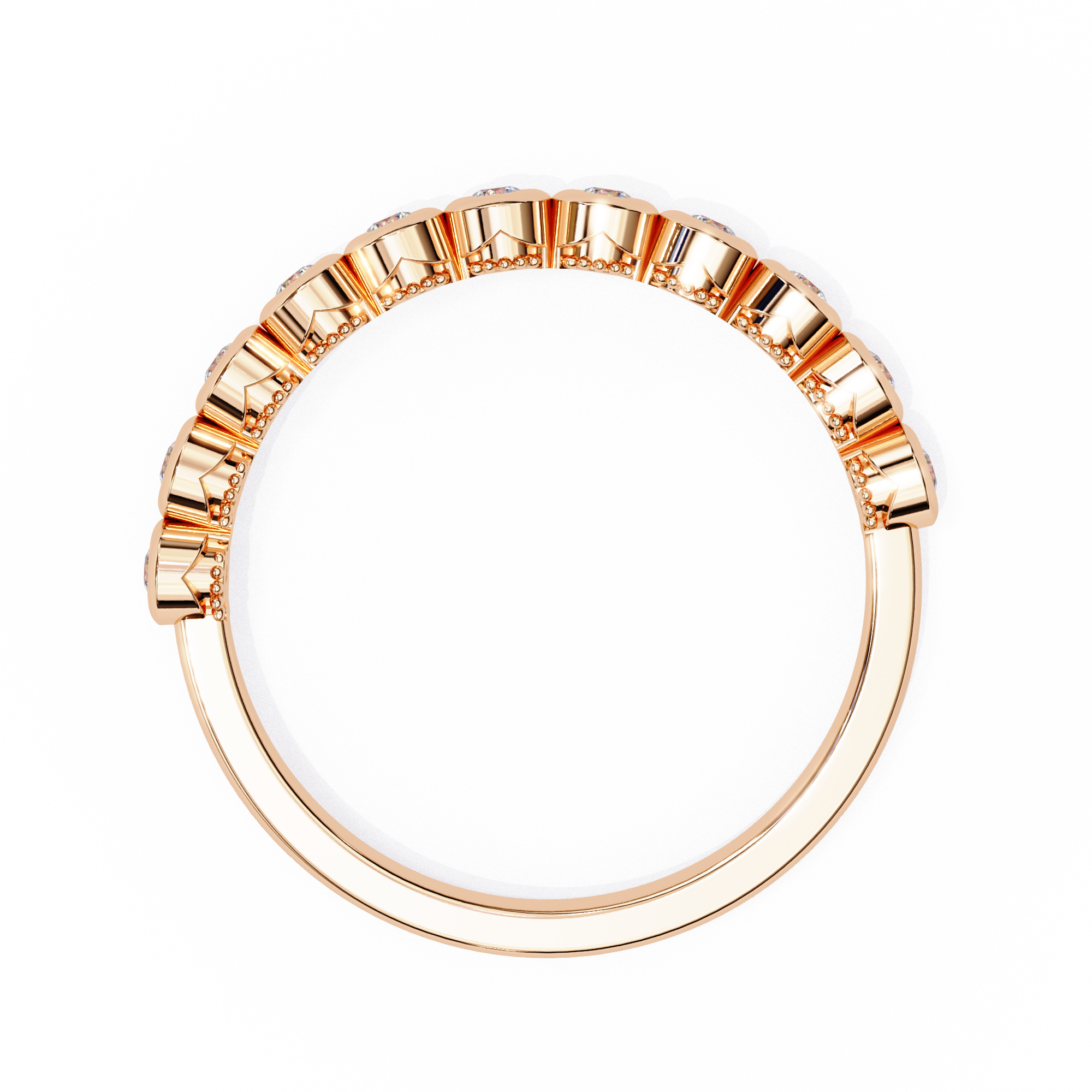 Lab Grown Diamond Raphael Collection Half Eternity Ring