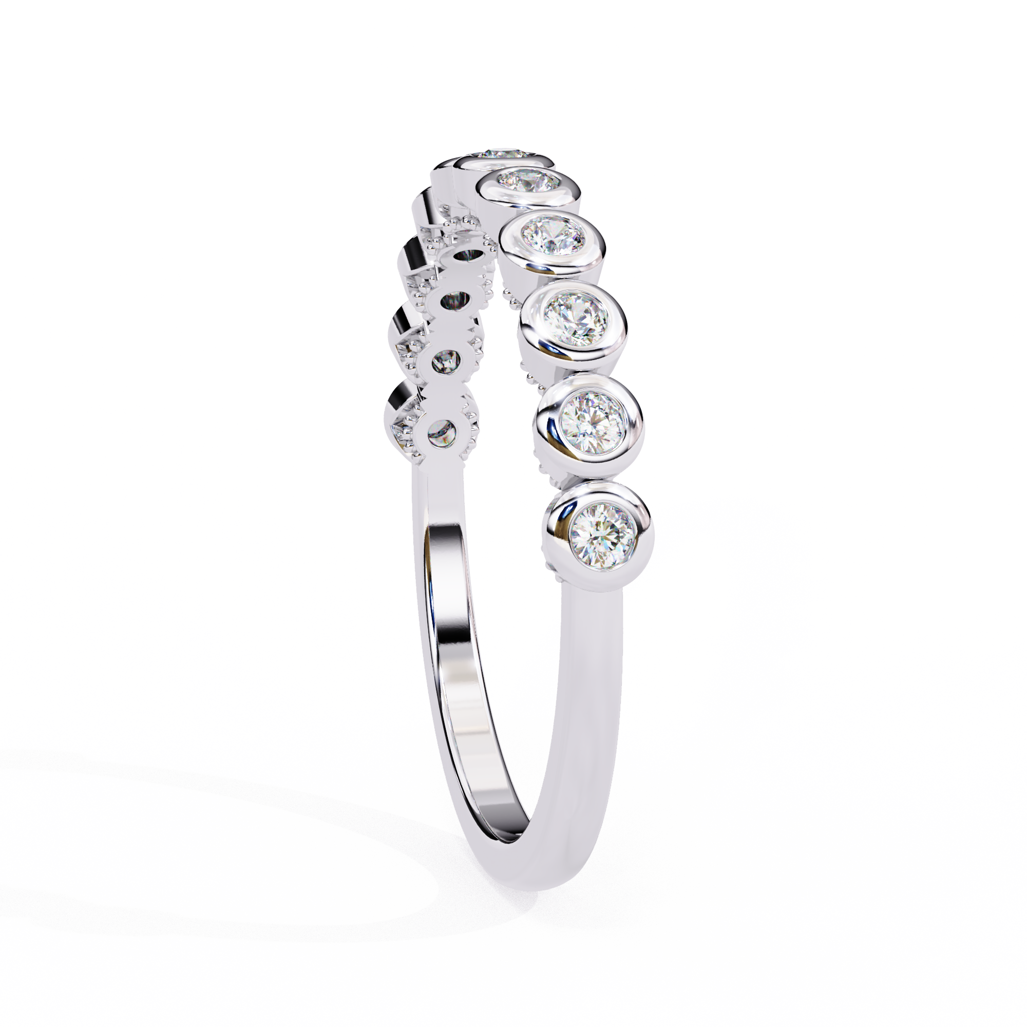 Lab Grown Diamond Raphael Collection Half Eternity Ring