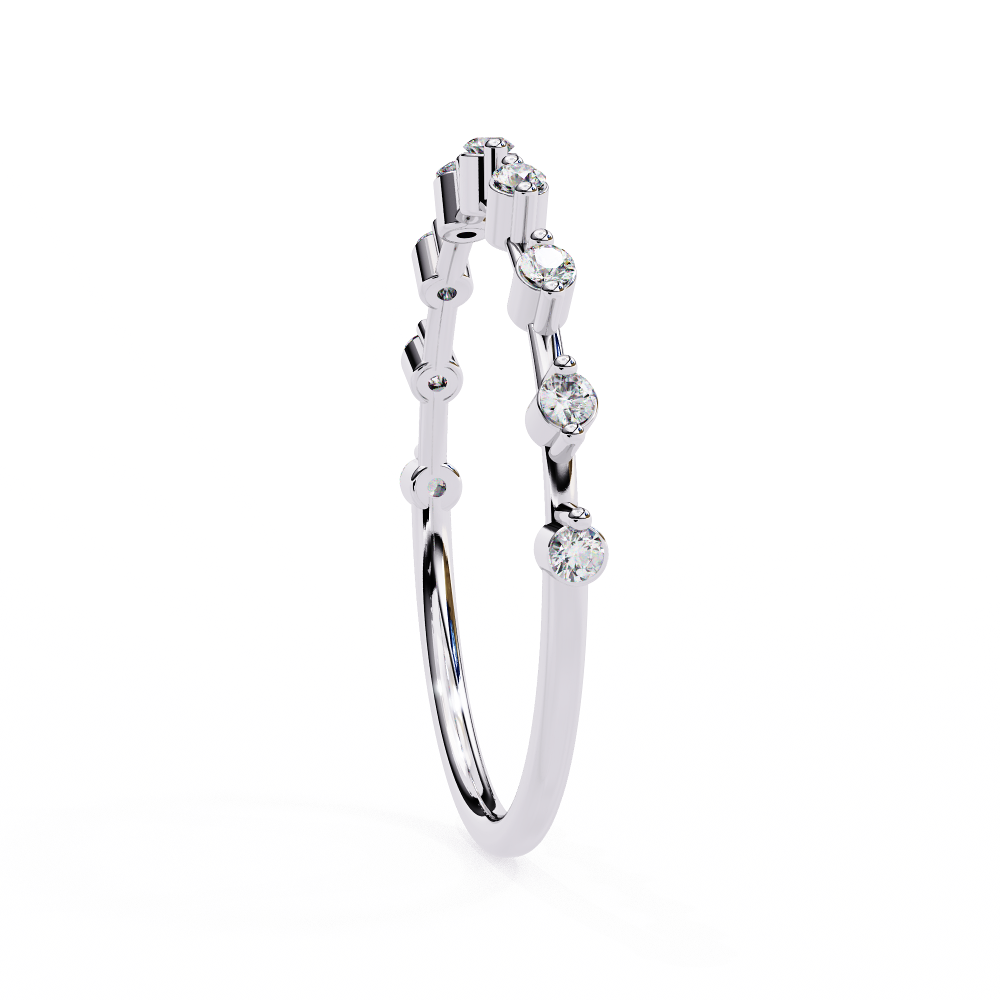 Lab Grown Diamond Minimalist Crown Band