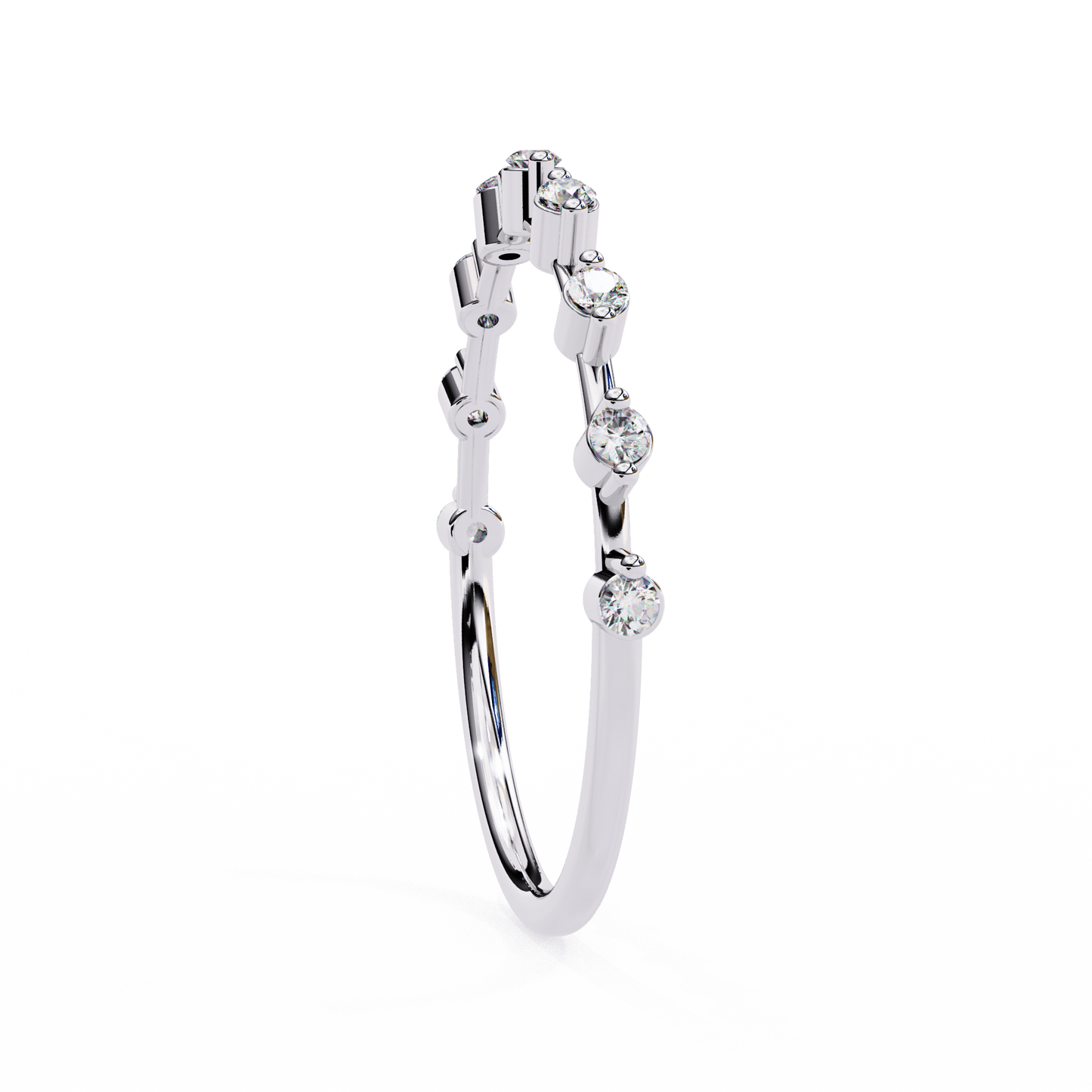Lab Grown Diamond Minimalist Crown Band