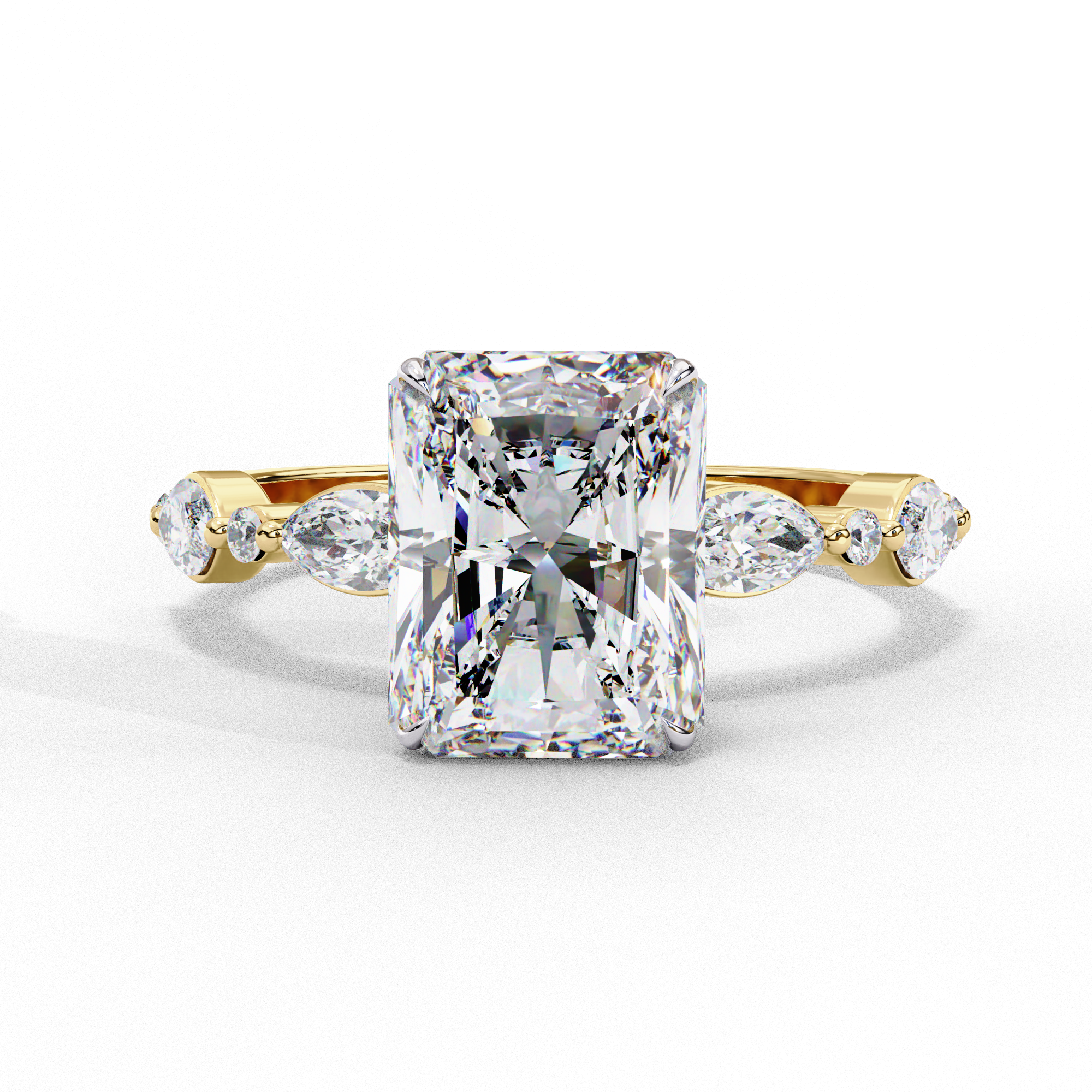 Radiant-Cut Lab-Grown Diamond Engagement