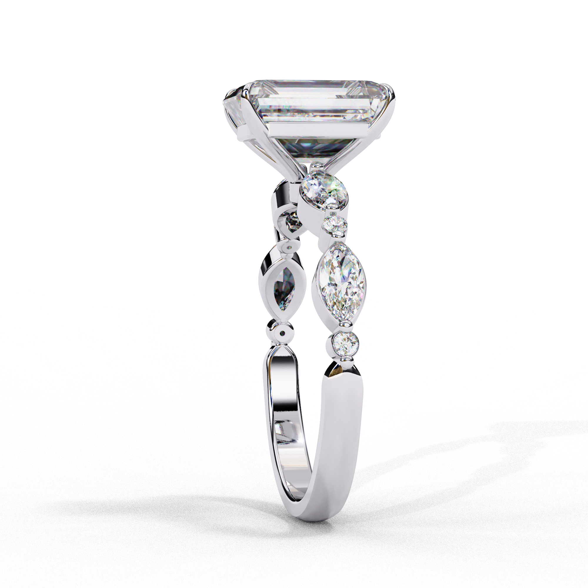 Radiant-Cut Lab-Grown Diamond Engagement