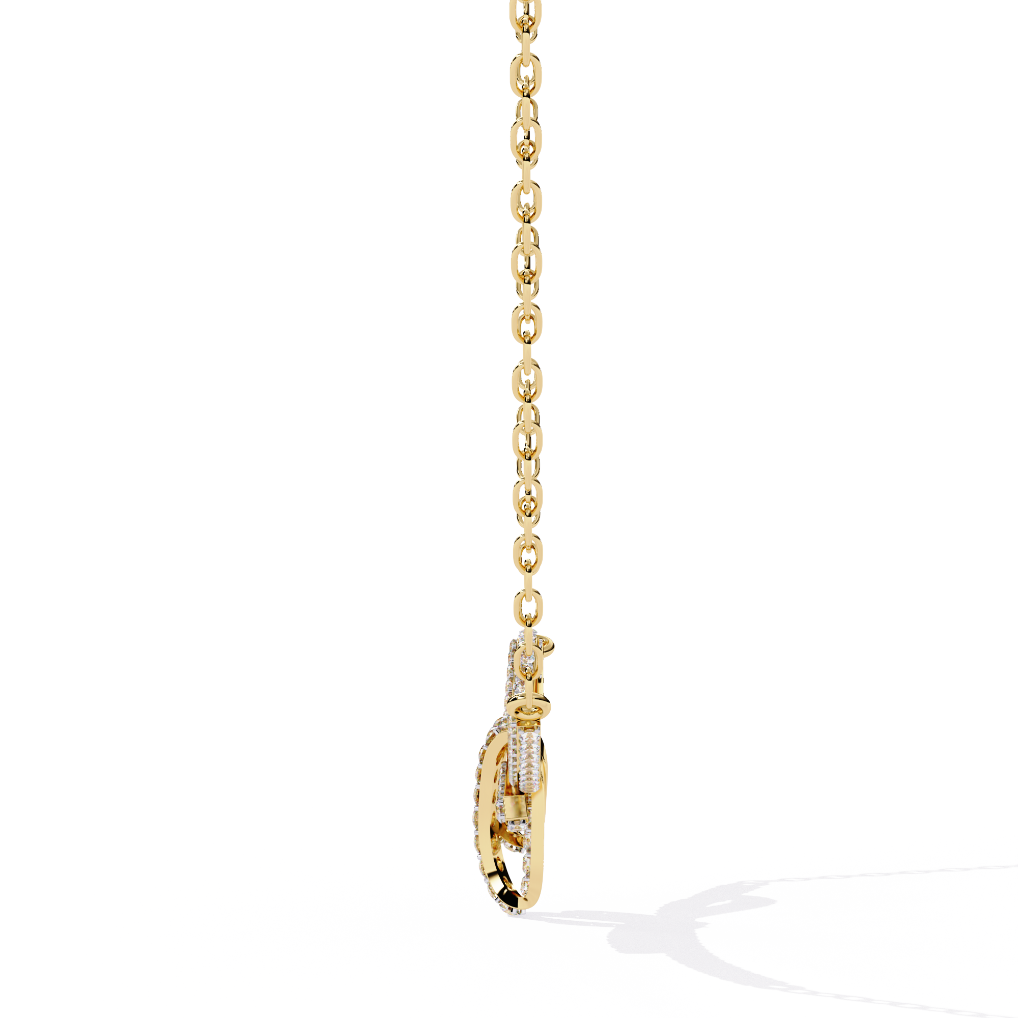 Women Gold Lab Grown Diamond Pendants