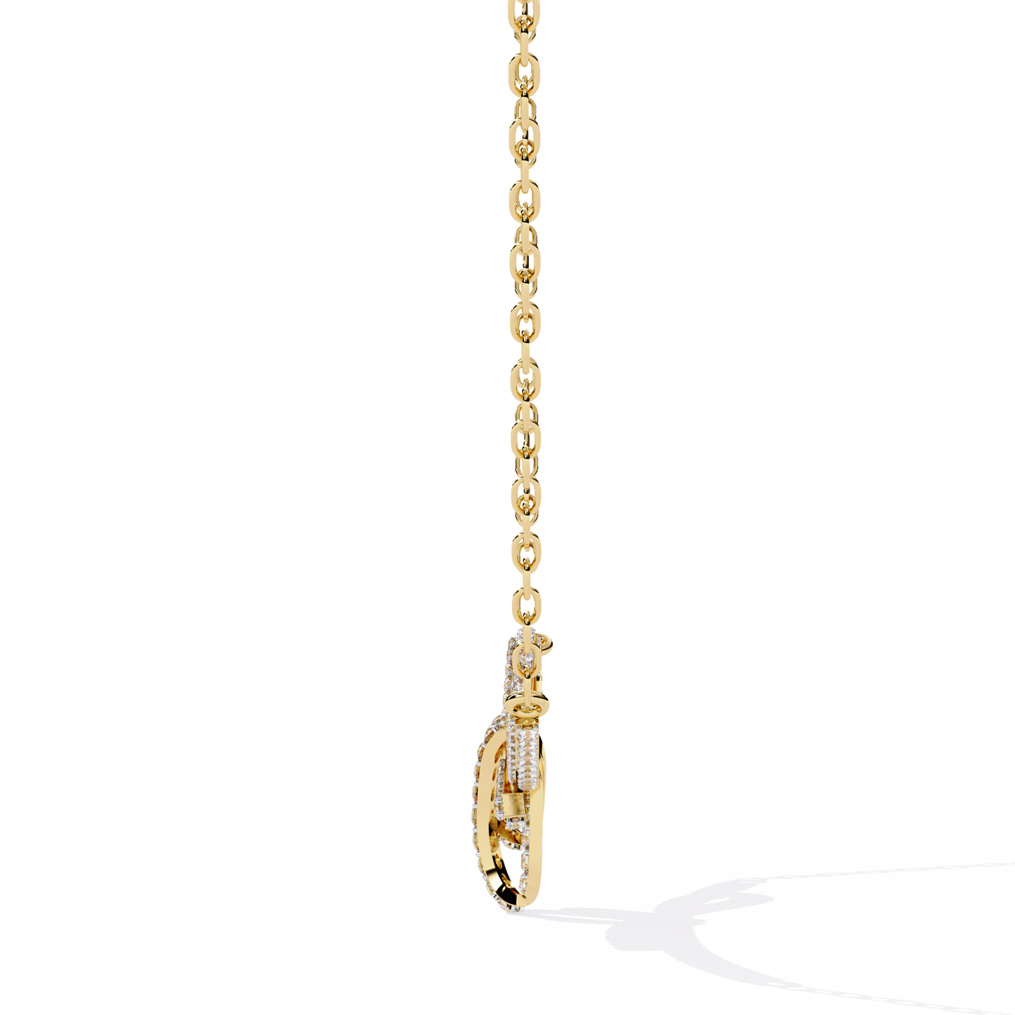 Women Gold Lab Grown Diamond Pendants