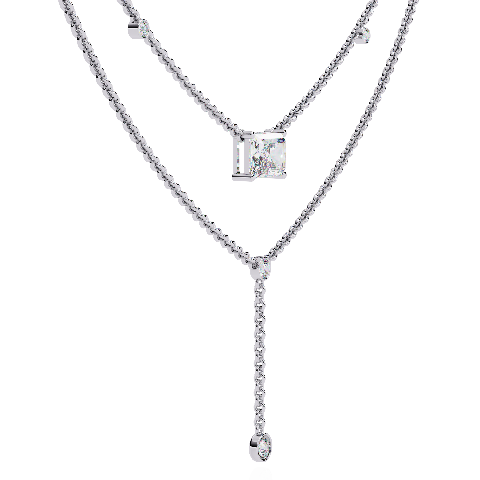 REBELLIOUS RADIANT-Diamond Pendant