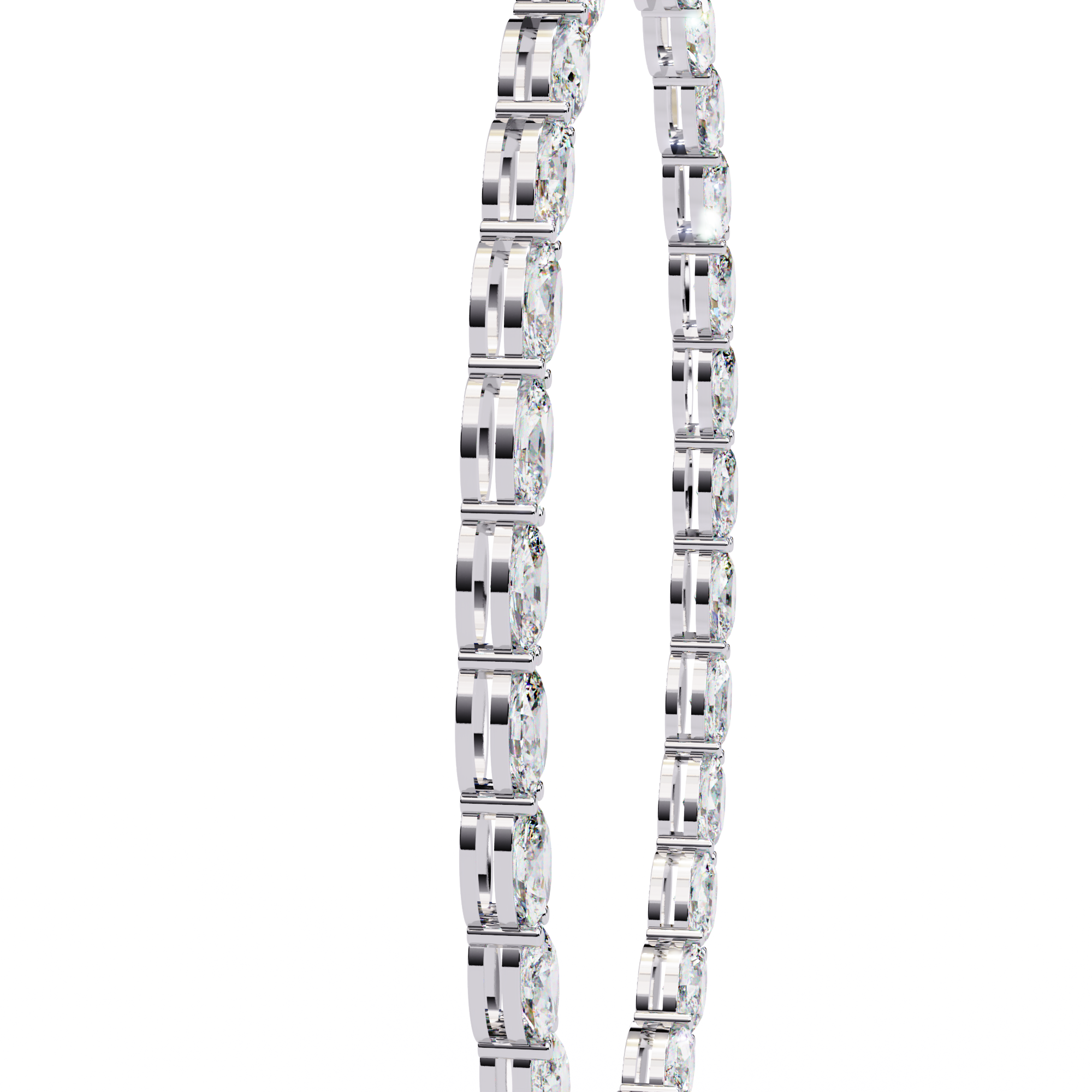 OVALDIAMOND TENNIS NECKLACE