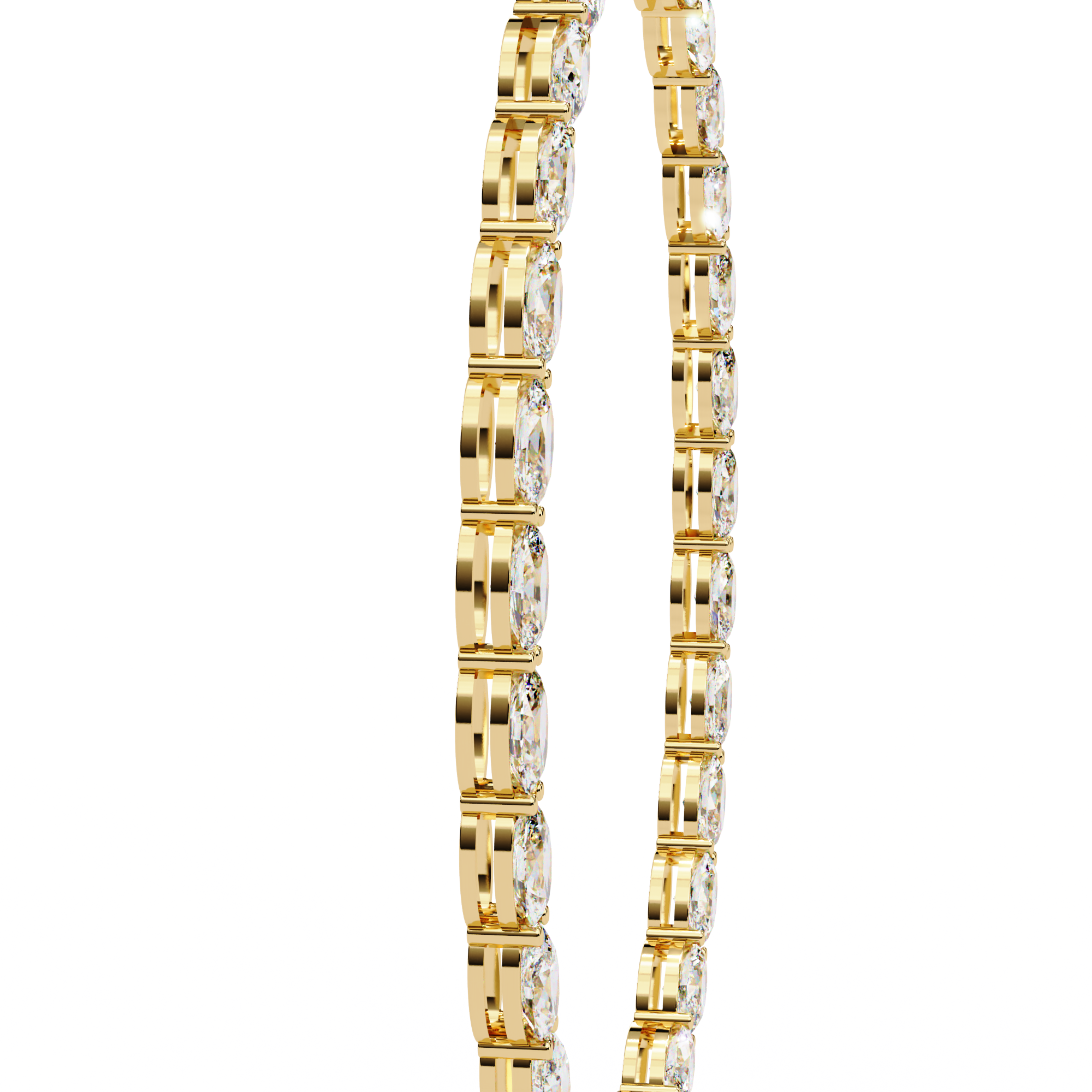 OVALDIAMOND TENNIS NECKLACE