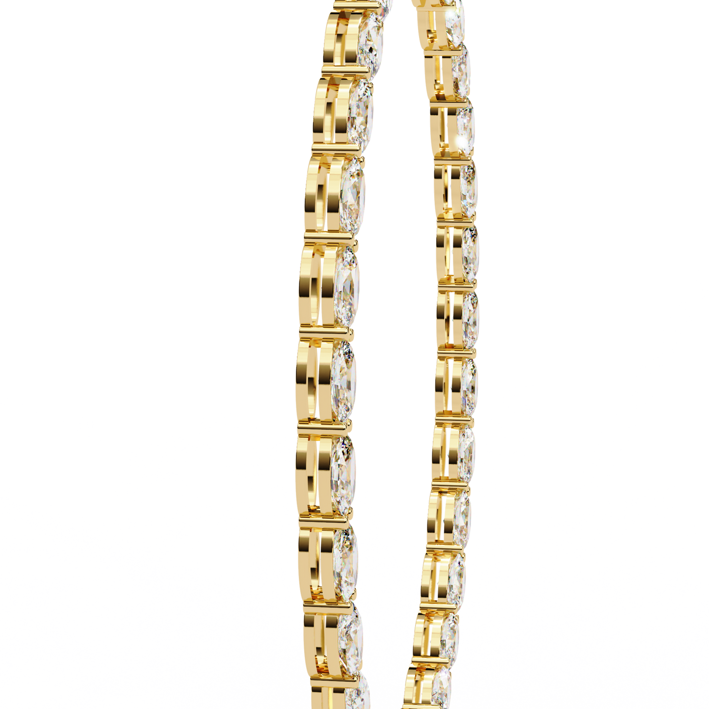 OVALDIAMOND TENNIS NECKLACE