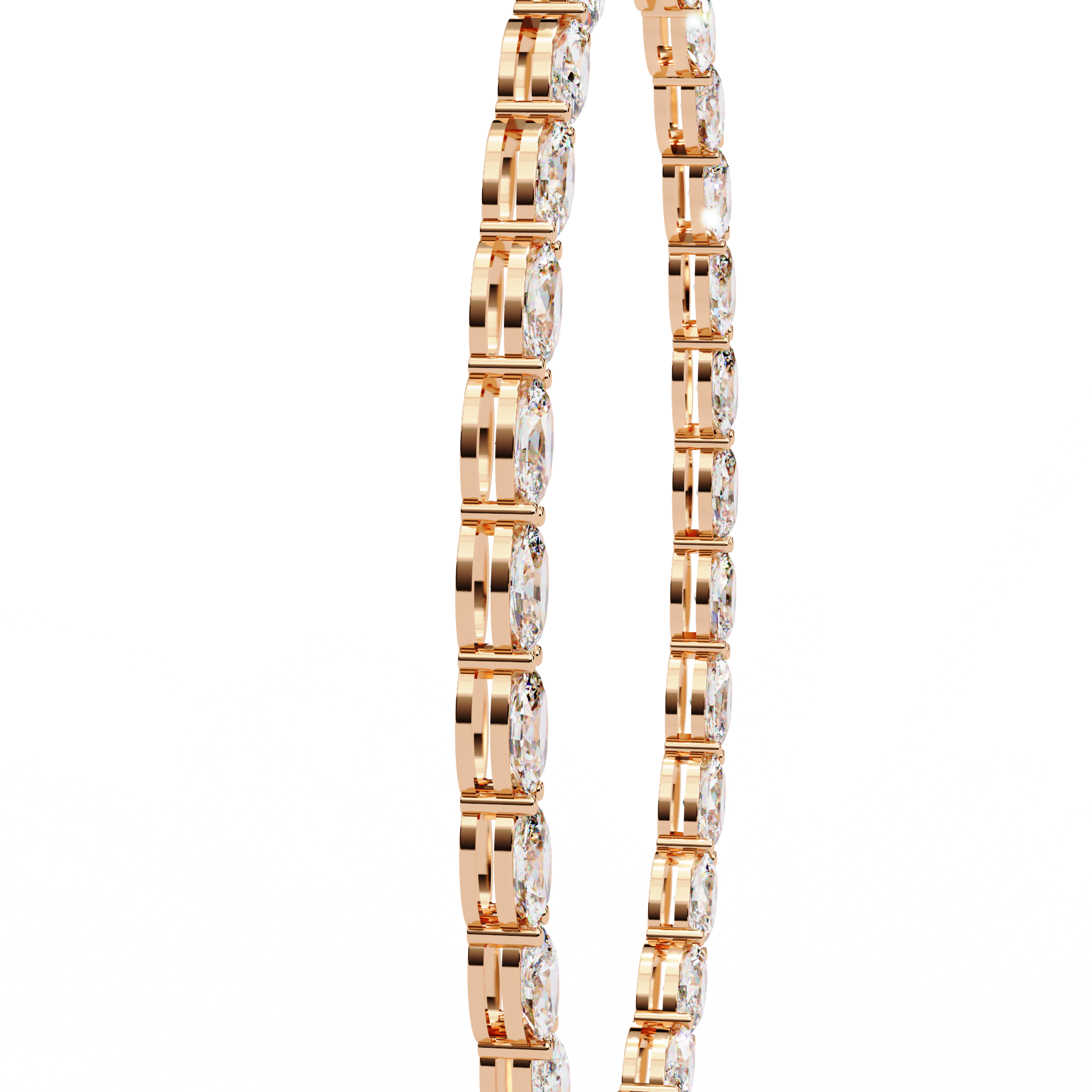 OVALDIAMOND TENNIS NECKLACE