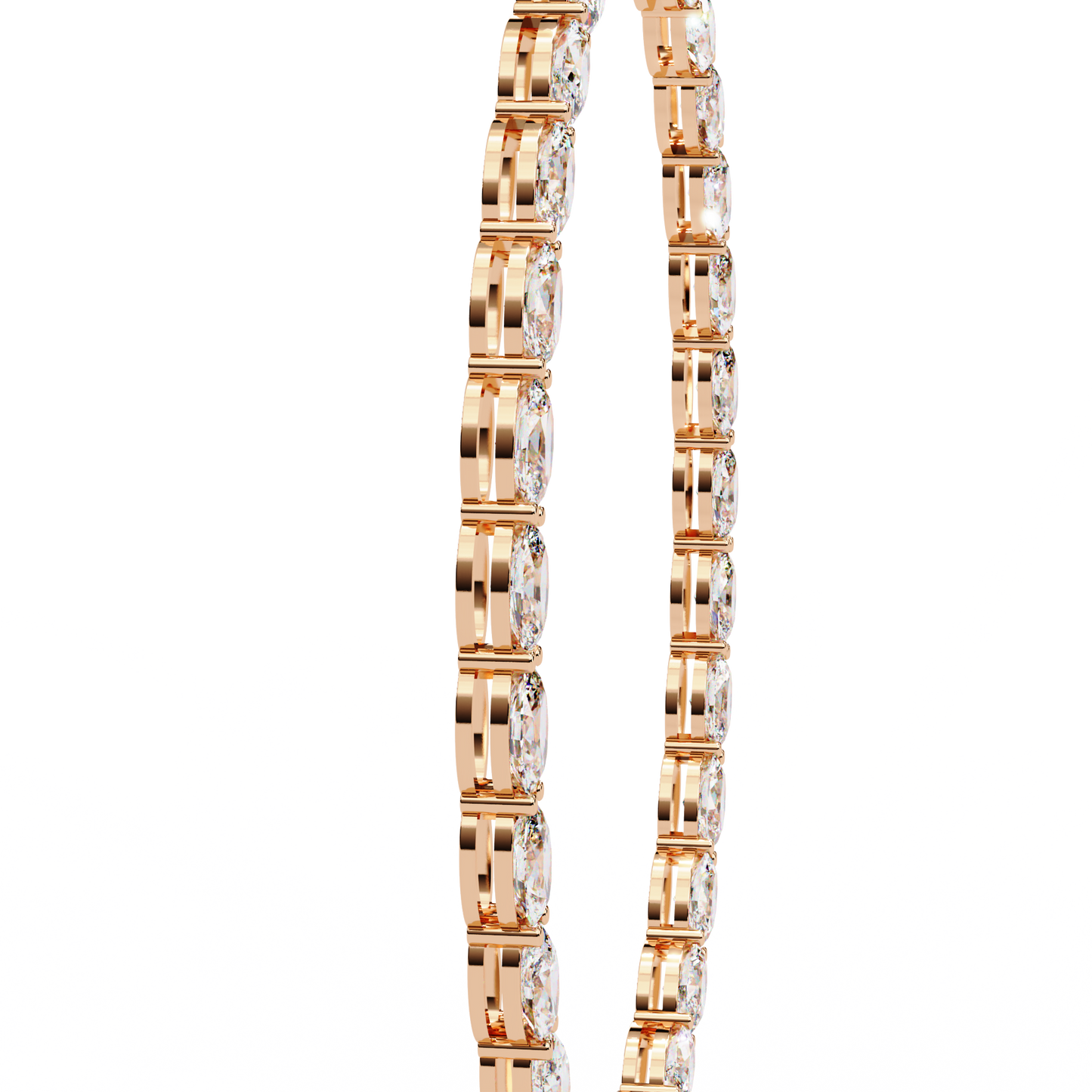 OVALDIAMOND TENNIS NECKLACE