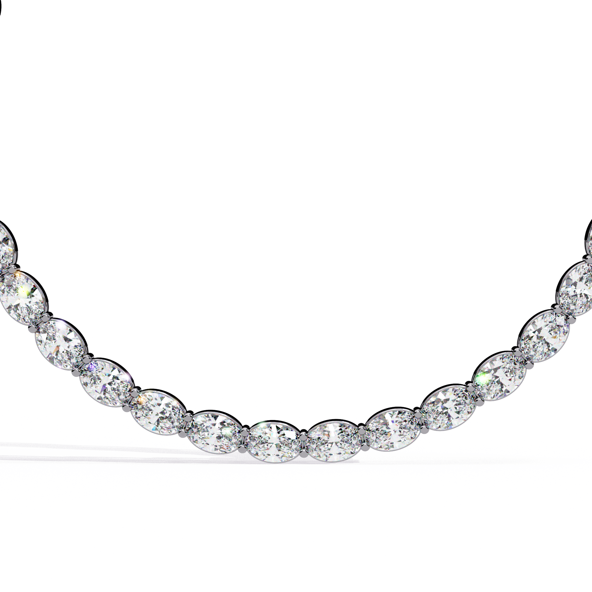 OVALDIAMOND TENNIS NECKLACE