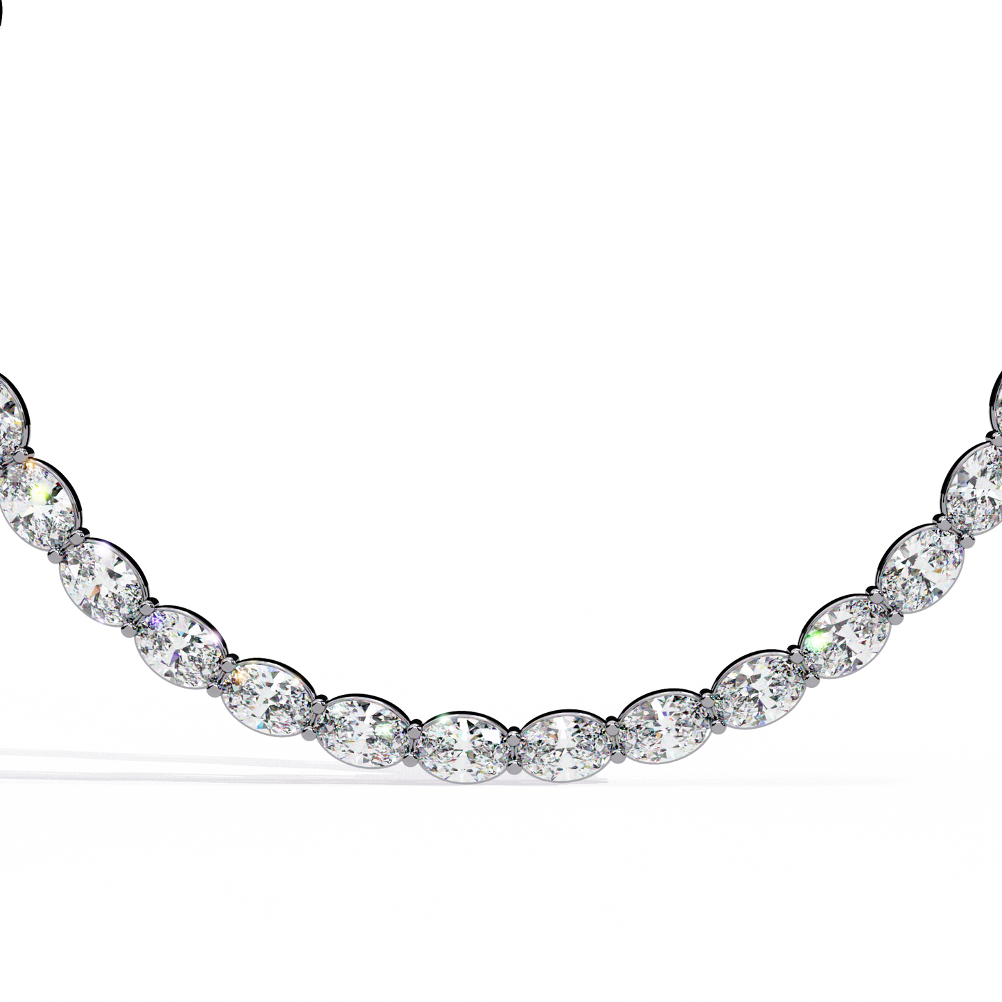 OVALDIAMOND TENNIS NECKLACE
