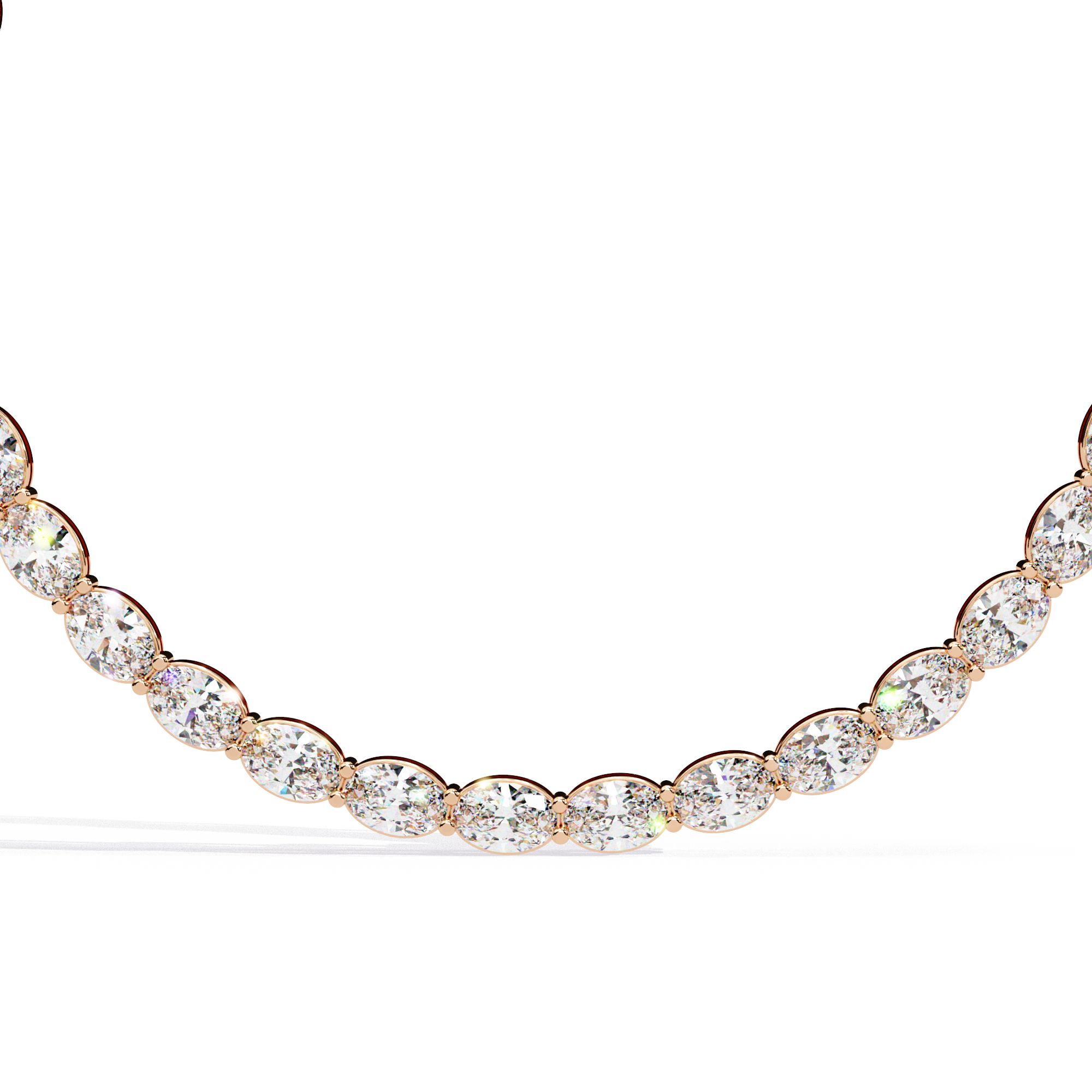 OVALDIAMOND TENNIS NECKLACE