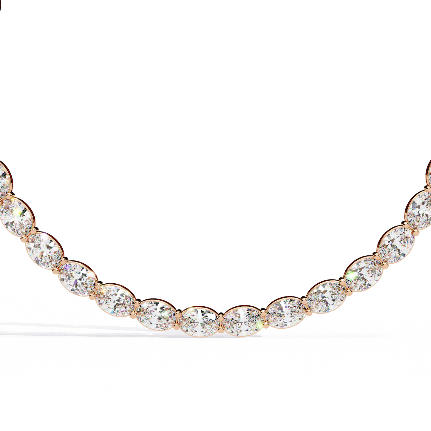 OVALDIAMOND TENNIS NECKLACE