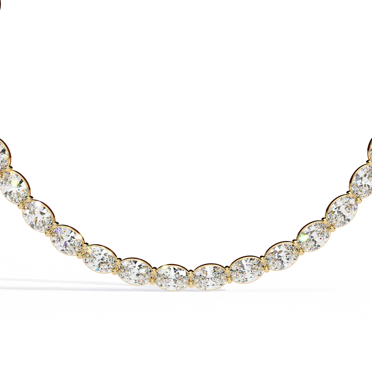 OVALDIAMOND TENNIS NECKLACE
