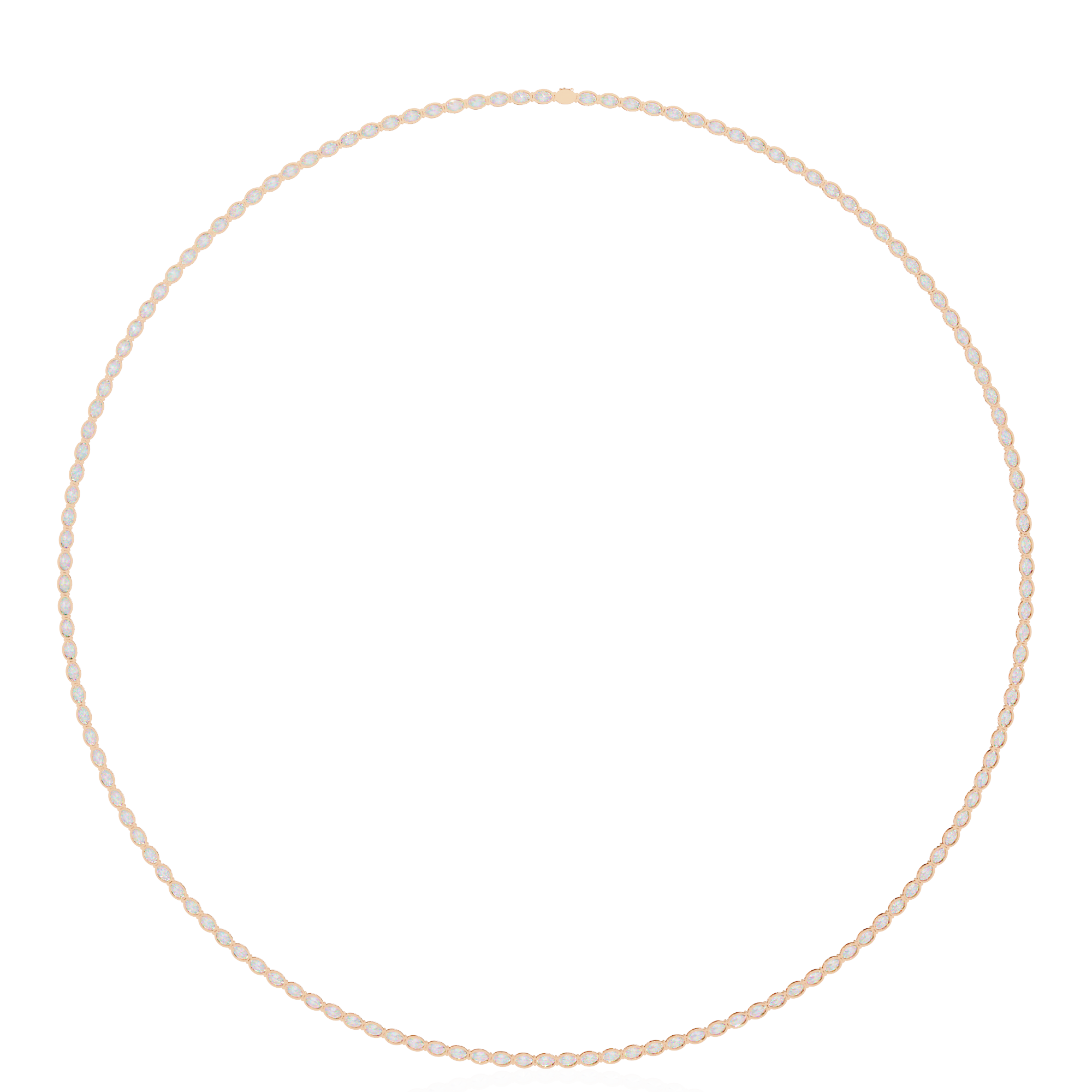OVALDIAMOND TENNIS NECKLACE