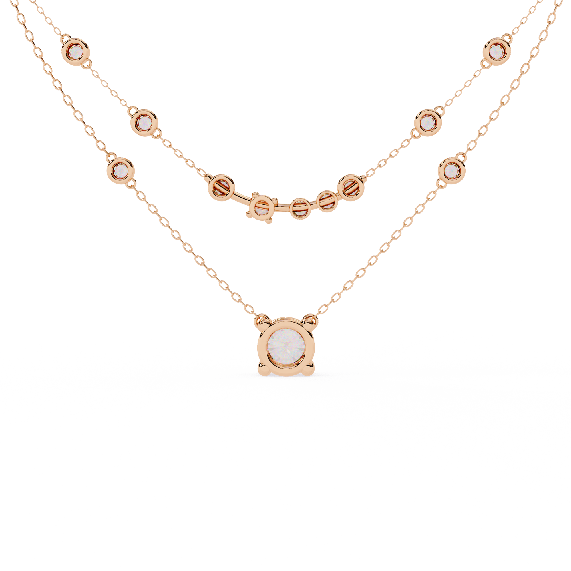 Premium Round Brilliant Diamond Solitaire Necklace