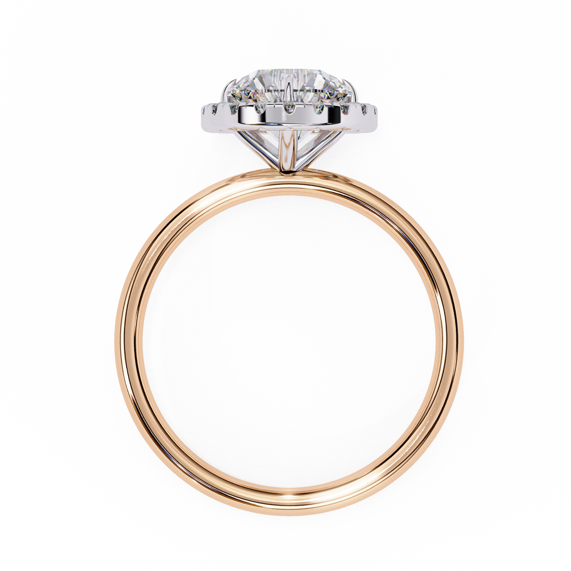 Lab Grown Round Diamond Halo Engagement Rings