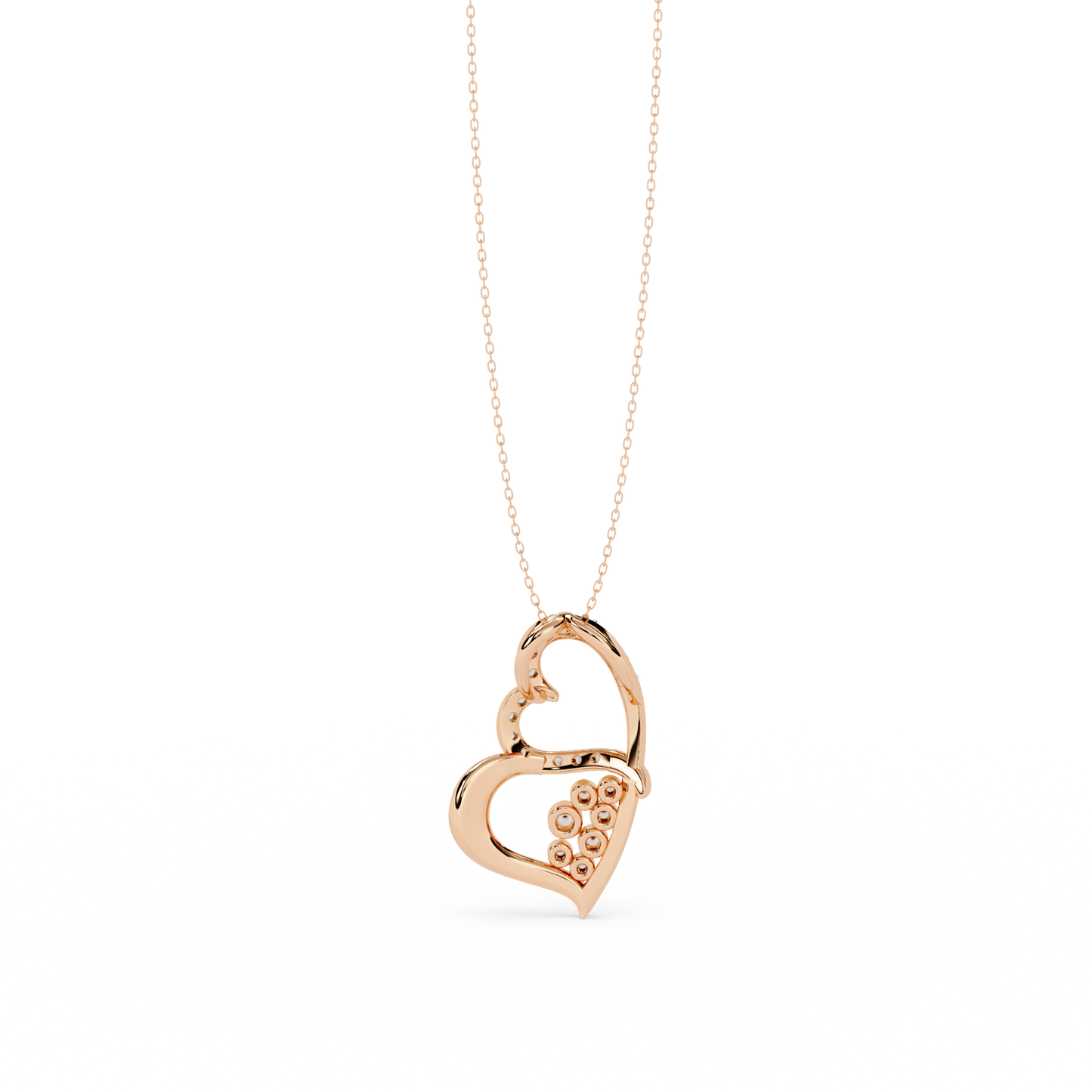 Modern Double Heart Design Pendant