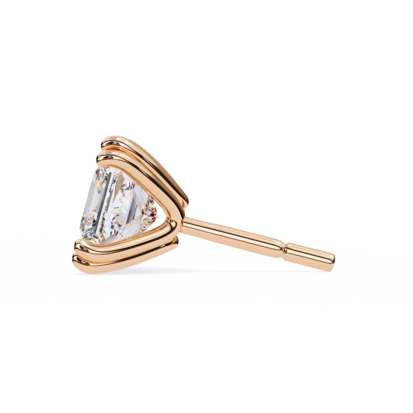 Princess Cut Lab Grown Diamond Stud Earrings