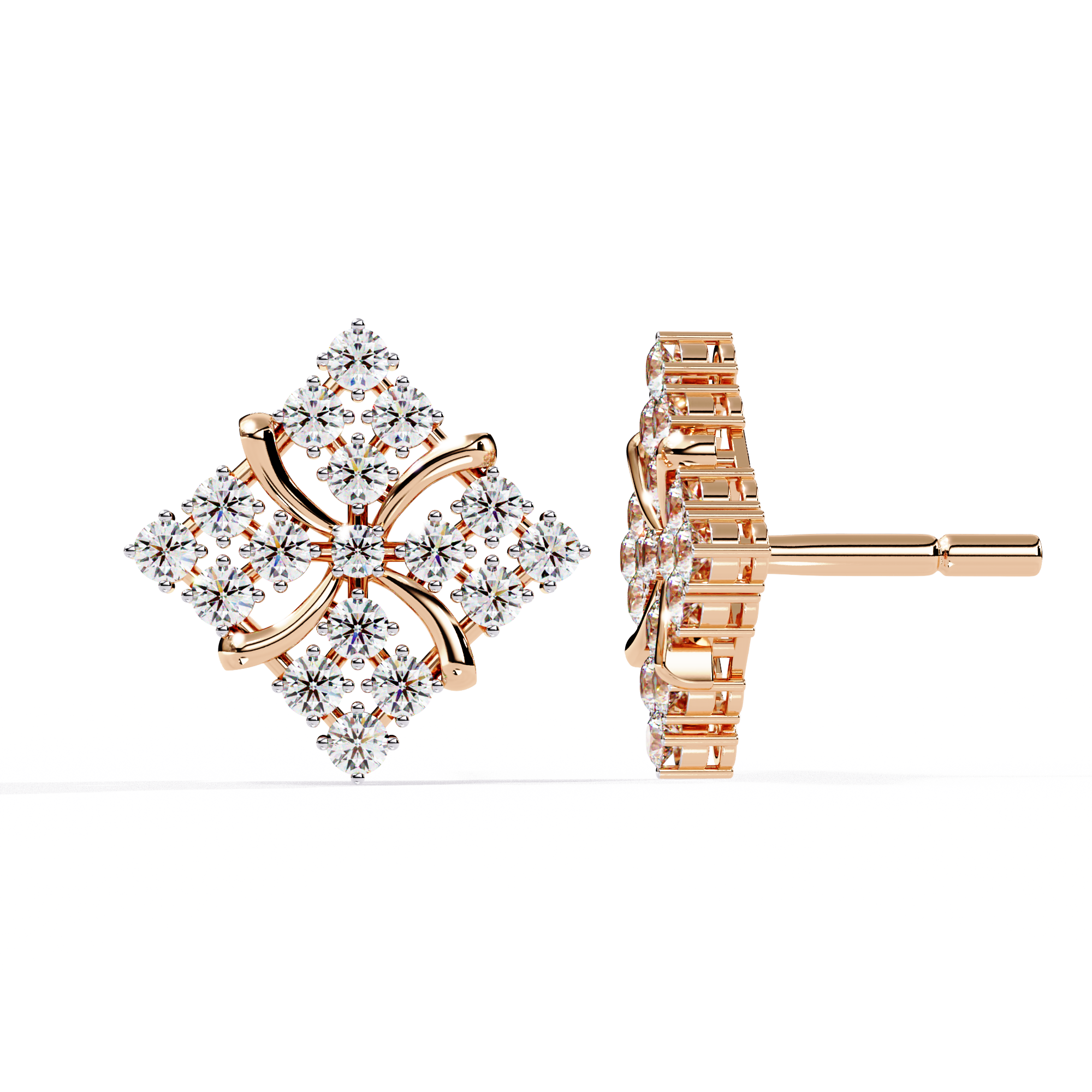 Round Daily Wear Small Diamond Earring