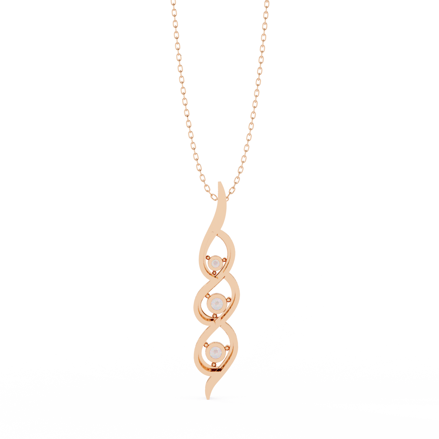 Round Luxurious Lab Grown Diamond Necklace