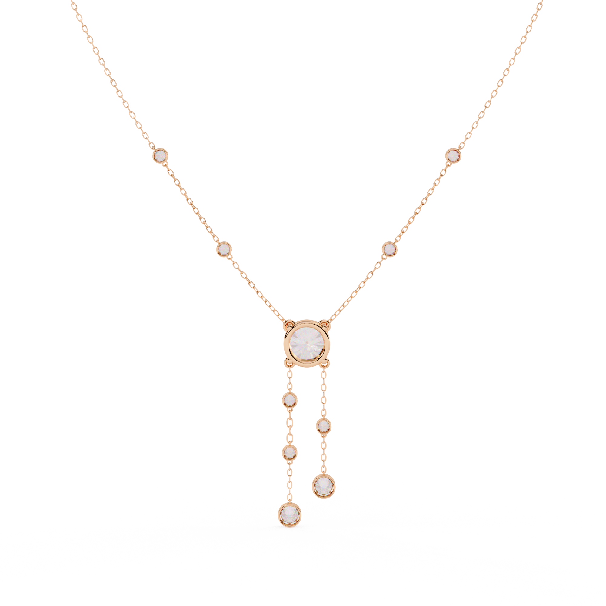 Round Lab Grown Diamond Necklaces