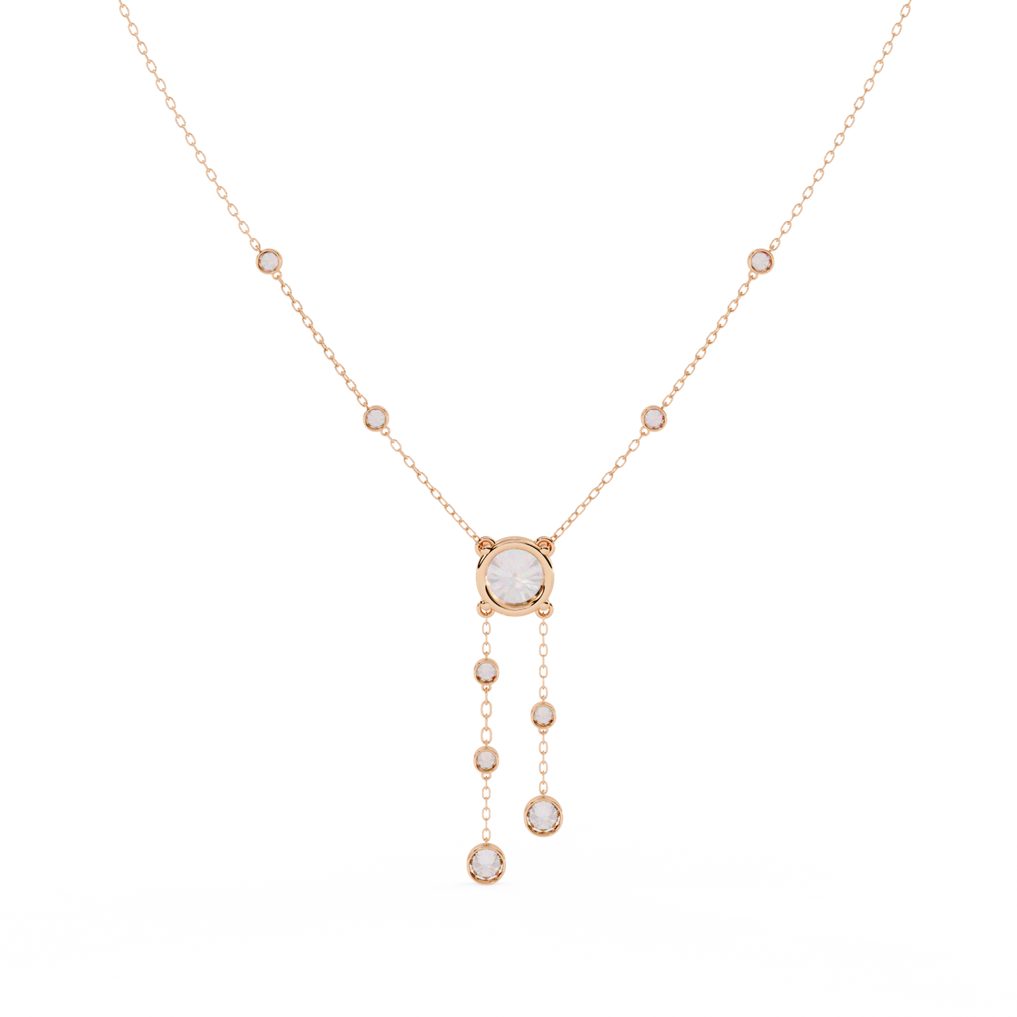 Round Lab Grown Diamond Necklaces