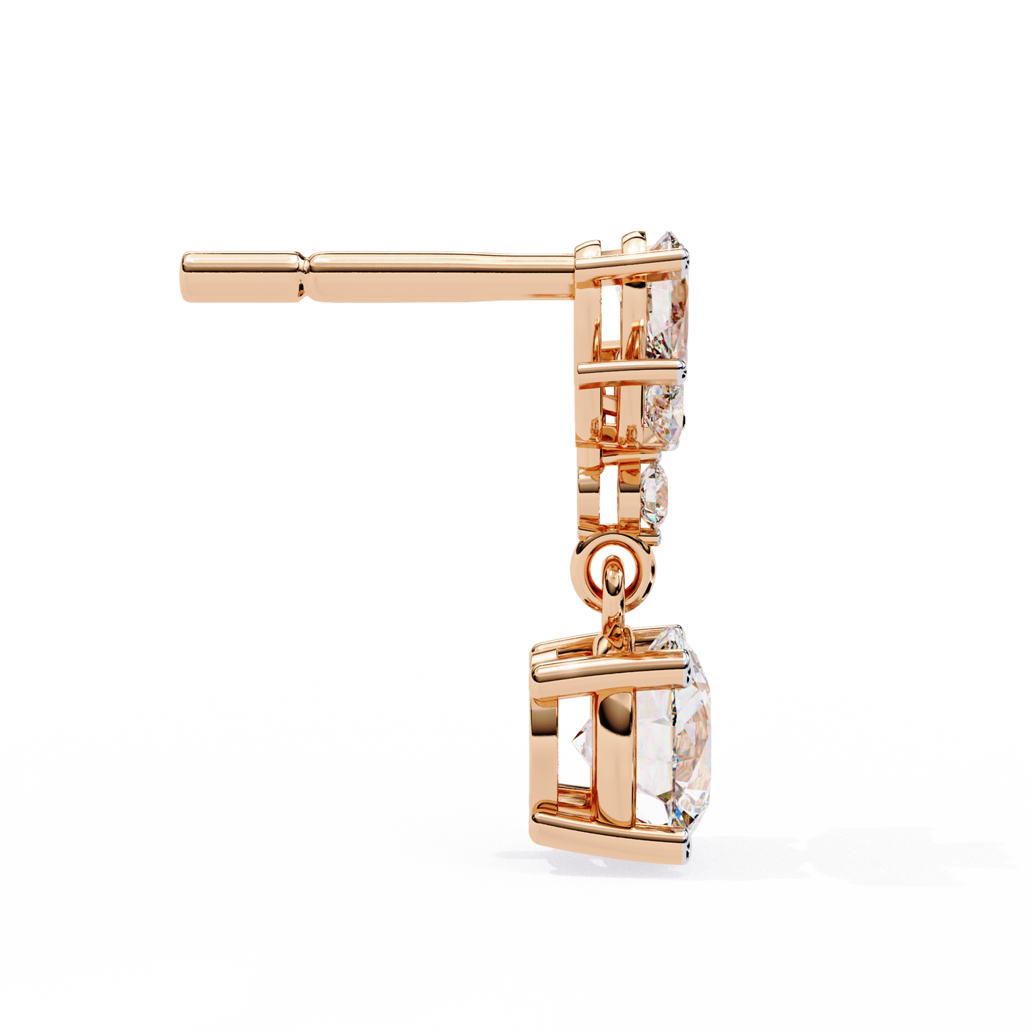 Double Drop Lab Grown Diamond Earrings