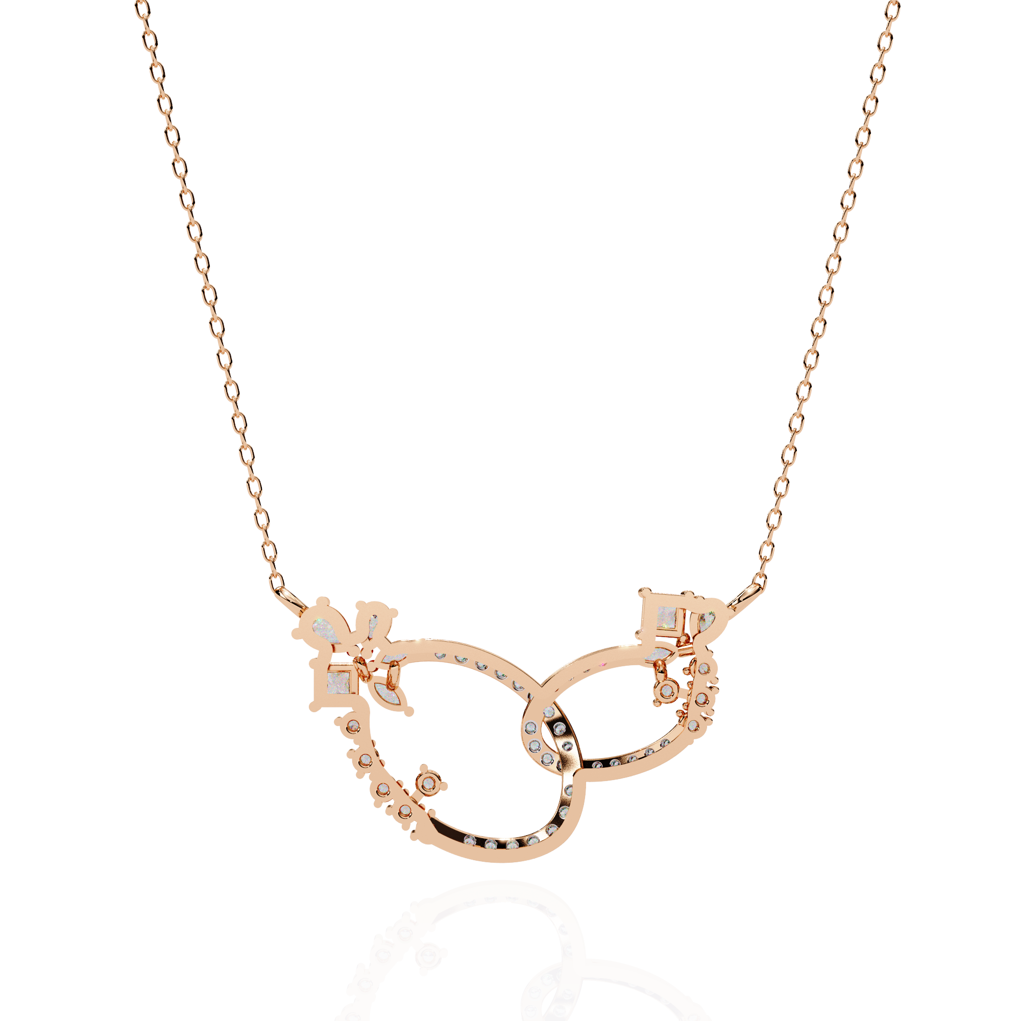 Round Lab Grown Diamond Necklaces
