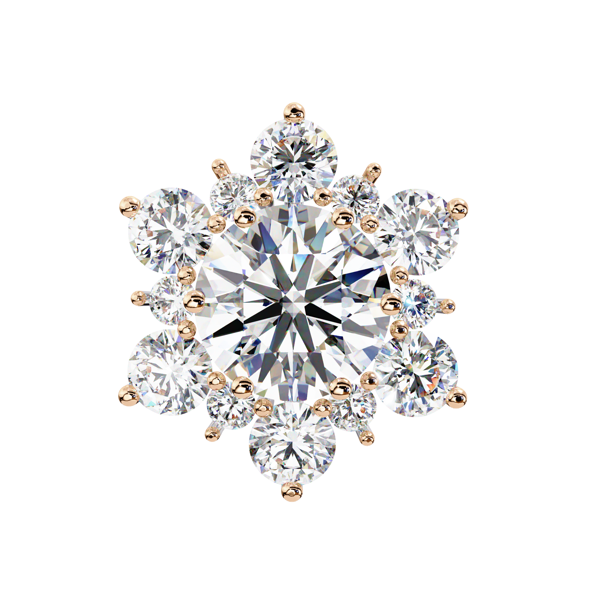 Flower Lab Grown Diamond Earrings