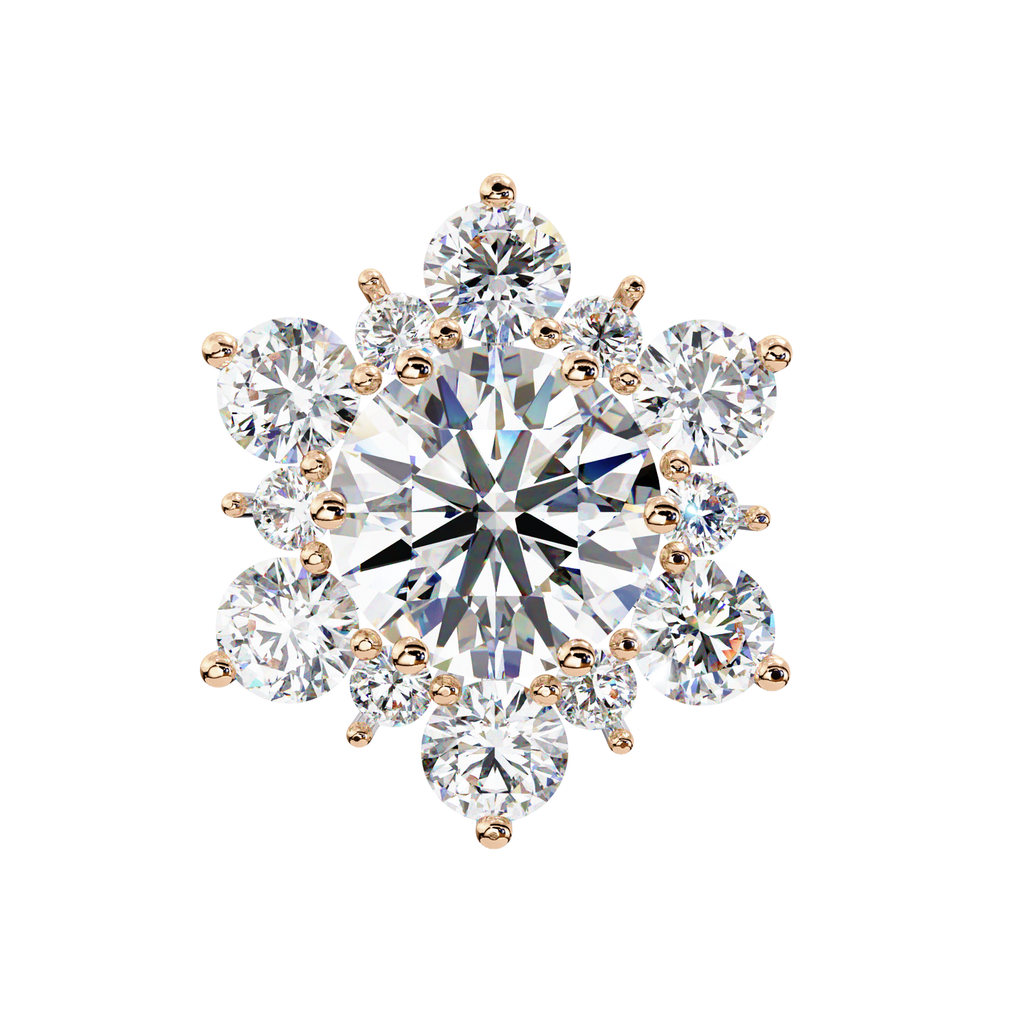 Flower Lab Grown Diamond Earrings